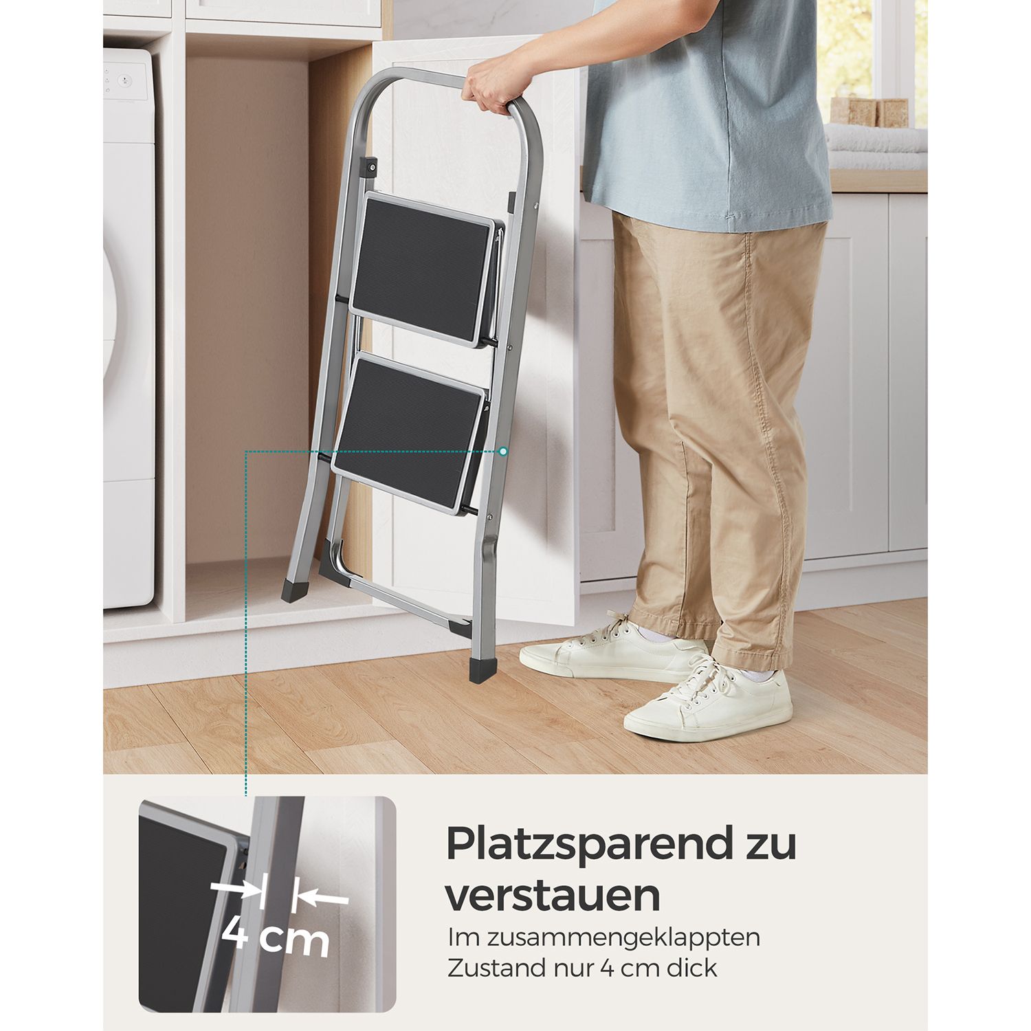 Kopėčios su 2 pakopomis