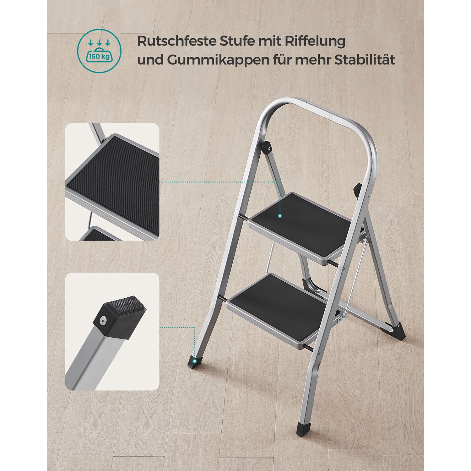 Kopėčios su 2 pakopomis