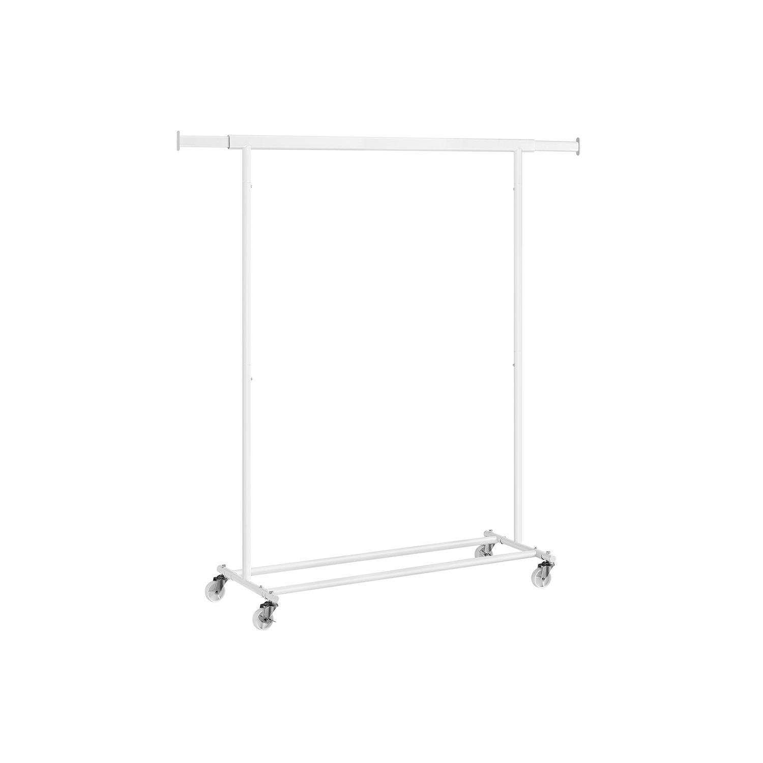 SONGMICS Rollgarderobe weiß Metall 92,0 - 132,0 x 160,0 cm, 1 St.