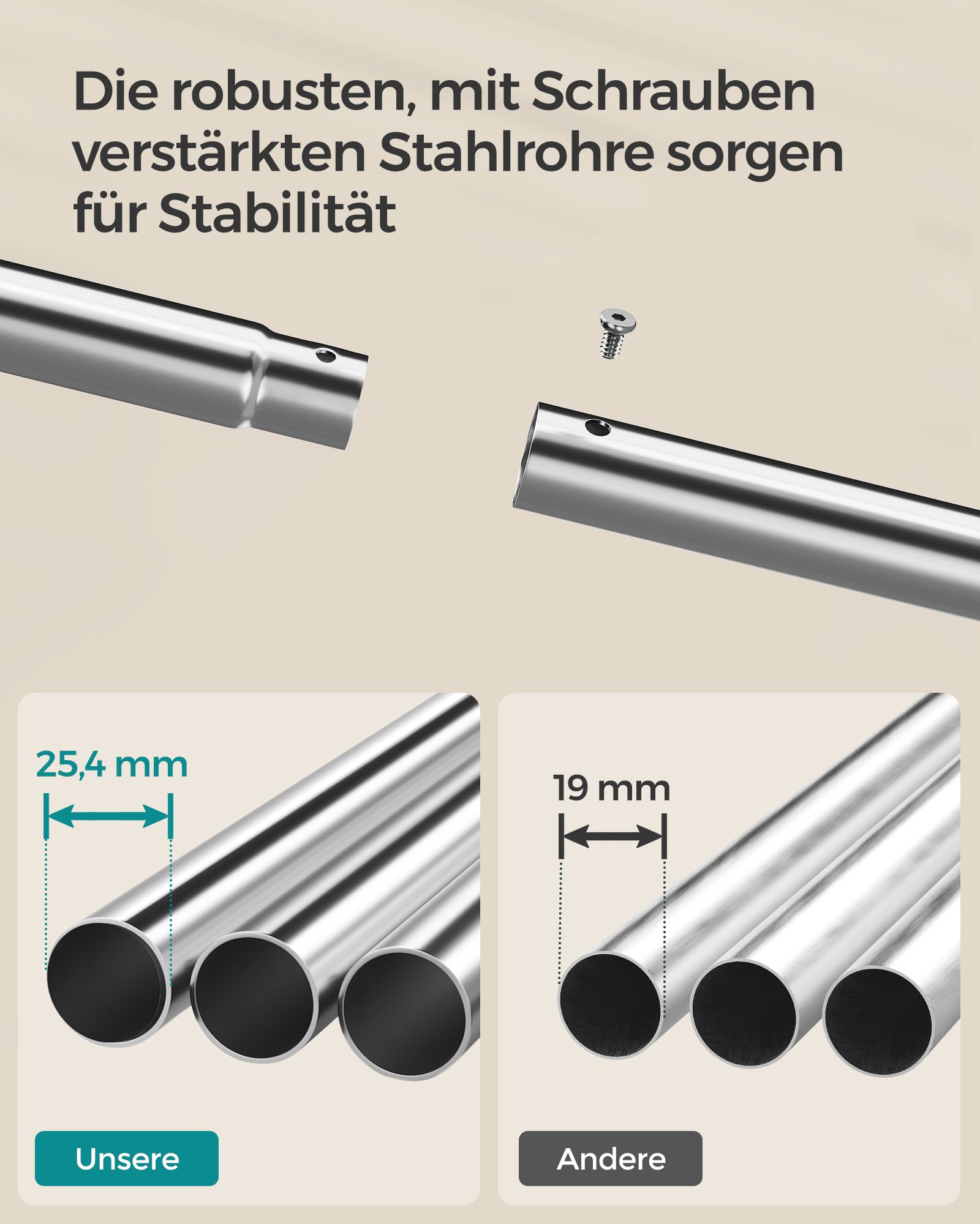 Spinta su 6 kabliukais ir lentynomis