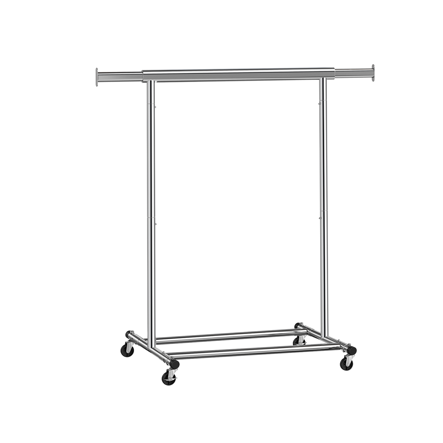 SONGMICS Rollgarderobe HSR13S silber Metall 92,0 - 132,0 x 160,0 cm, 1 St.
