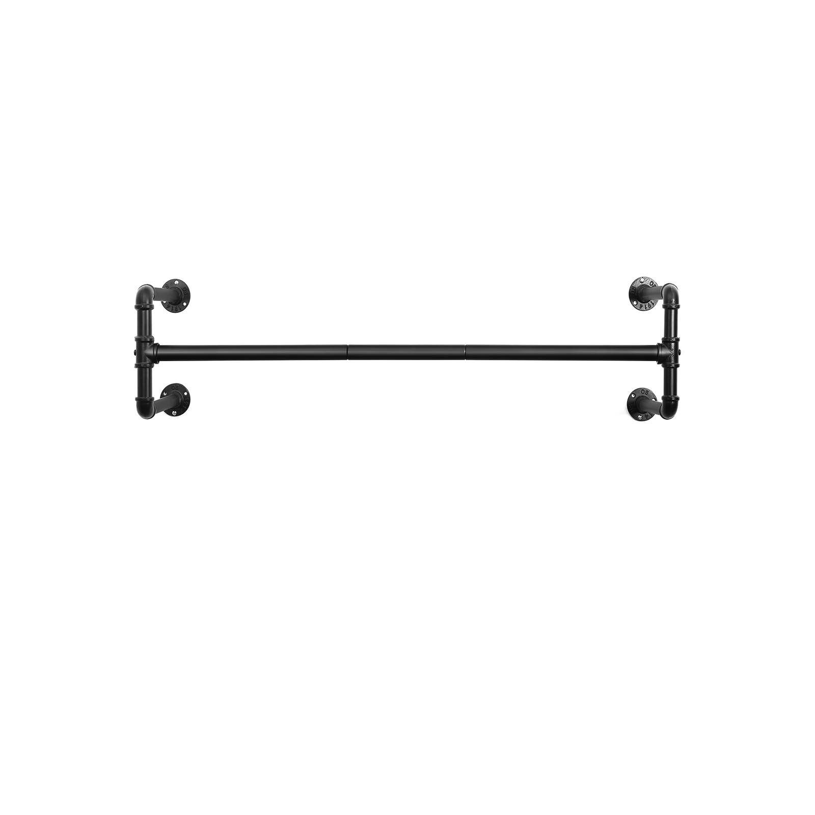 SONGMICS Wandgarderobe HSR64BK schwarz Metall 112,0 x 29,3 cm, 1 St.