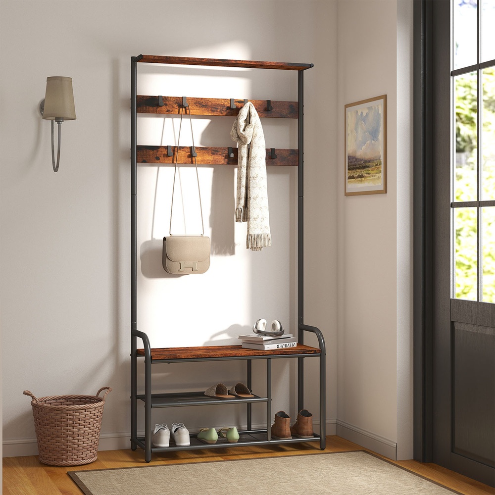 Garderobenständer, Garderobe, Kleiderständer 9 Haken