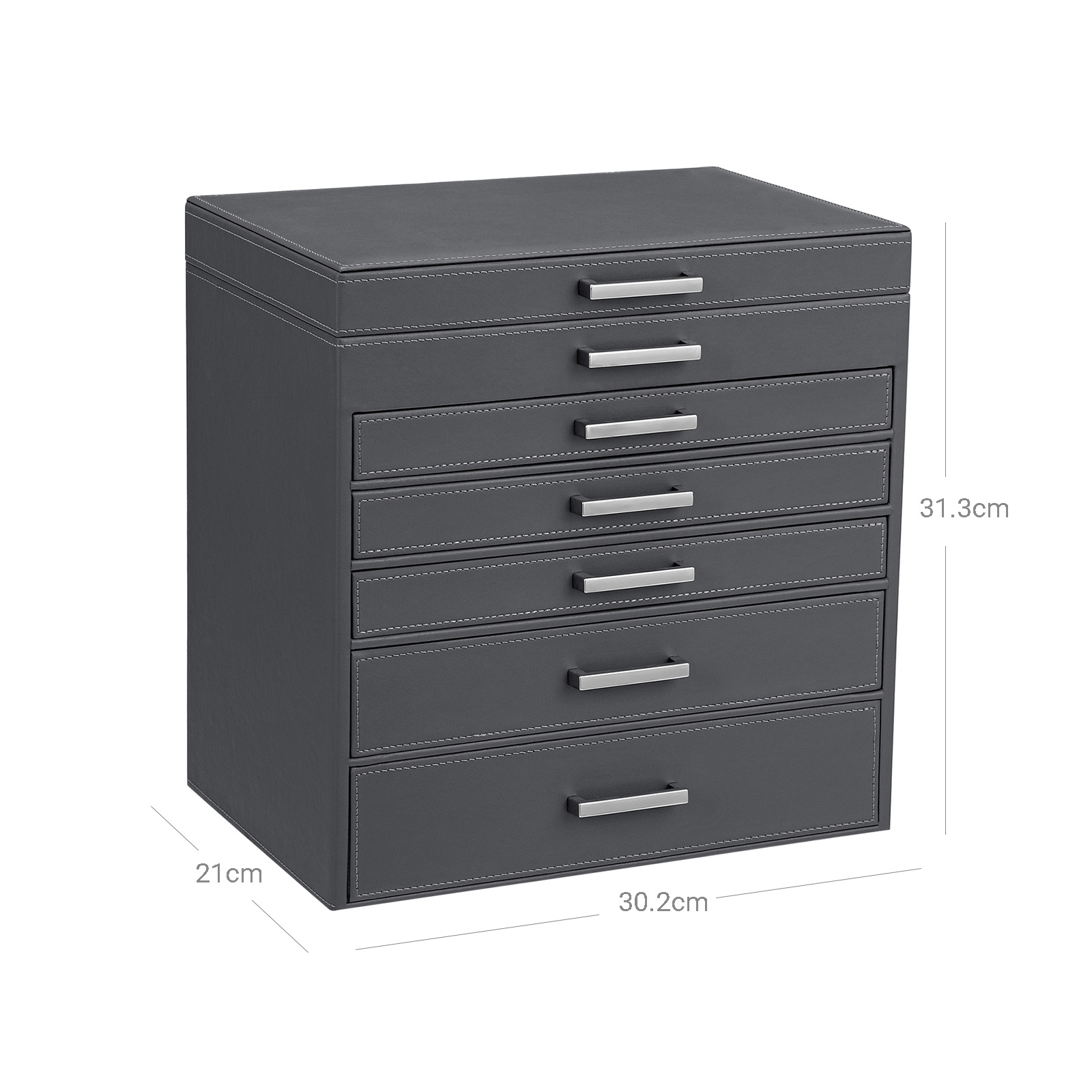 Schmuckschatulle mit 6 Ebenen