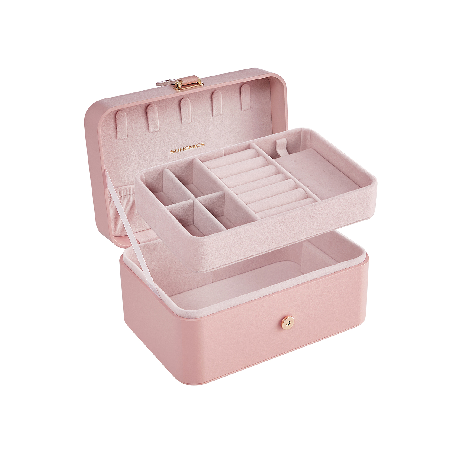 Schmuckkästchen Reise 2 Ebenen Geschenkidee pastellrosa