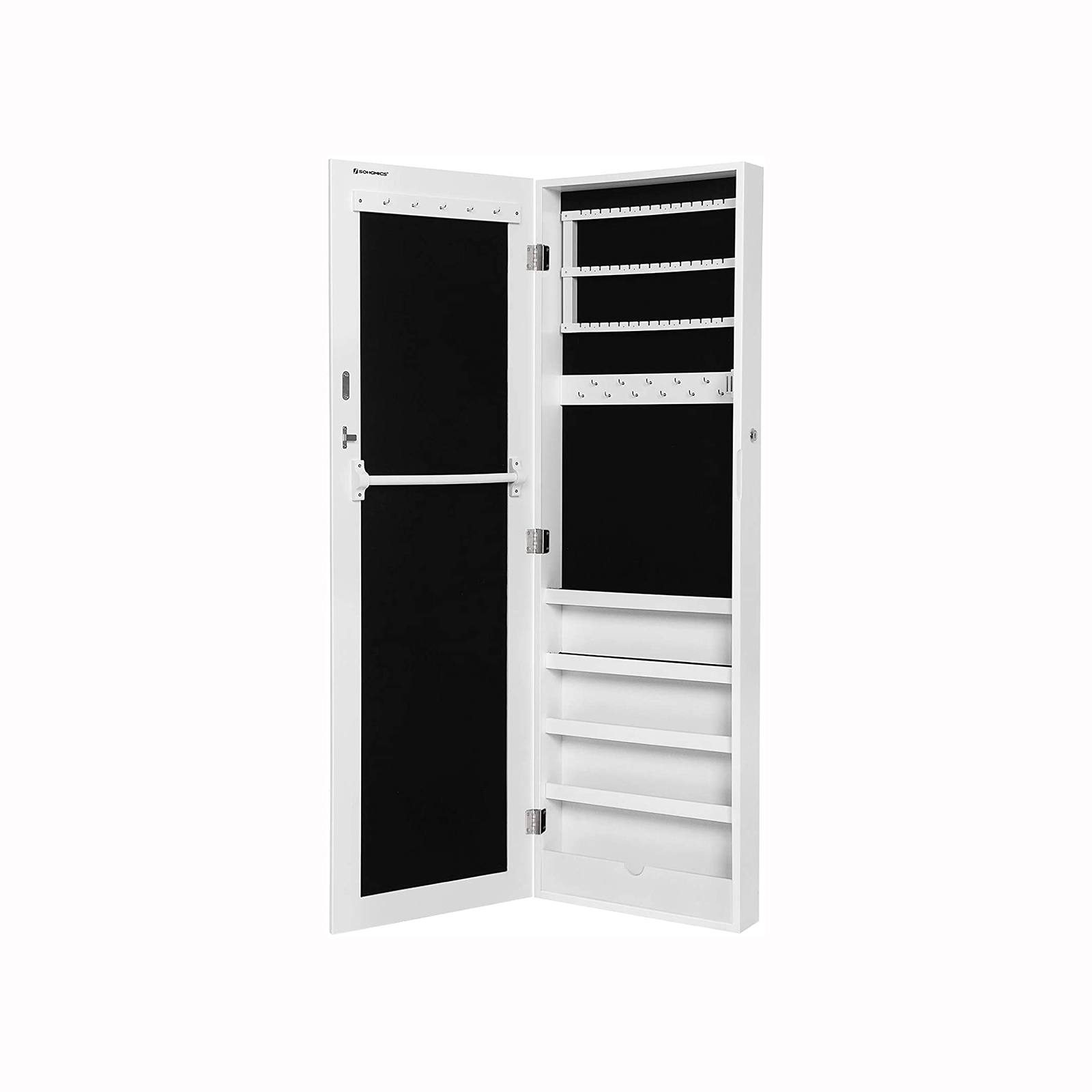 Schmuckschrank für Wand Weiß