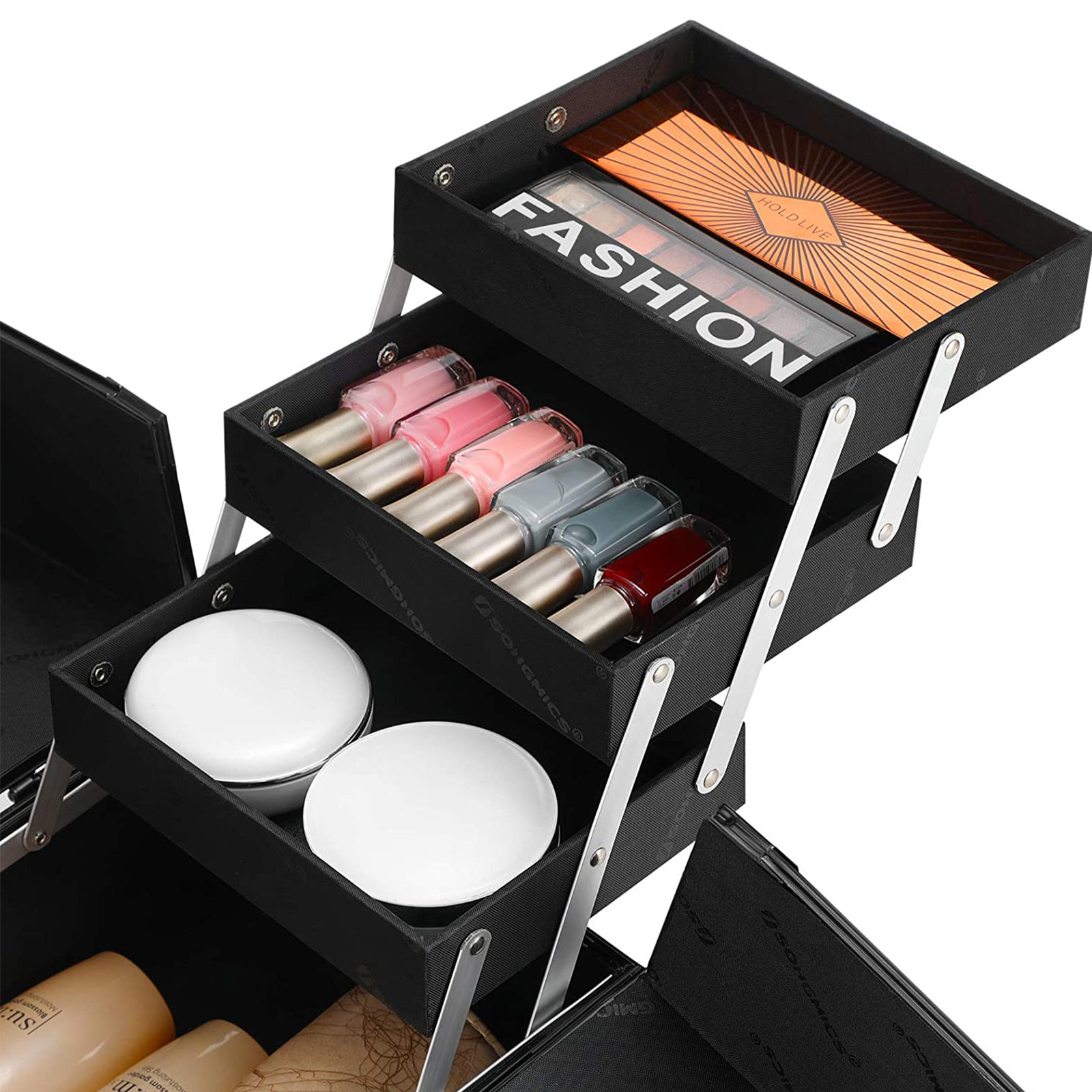 SONGMICS Kosmetikkoffer, Schminkkoffer, Make-up Aufbewahrung, Organizer