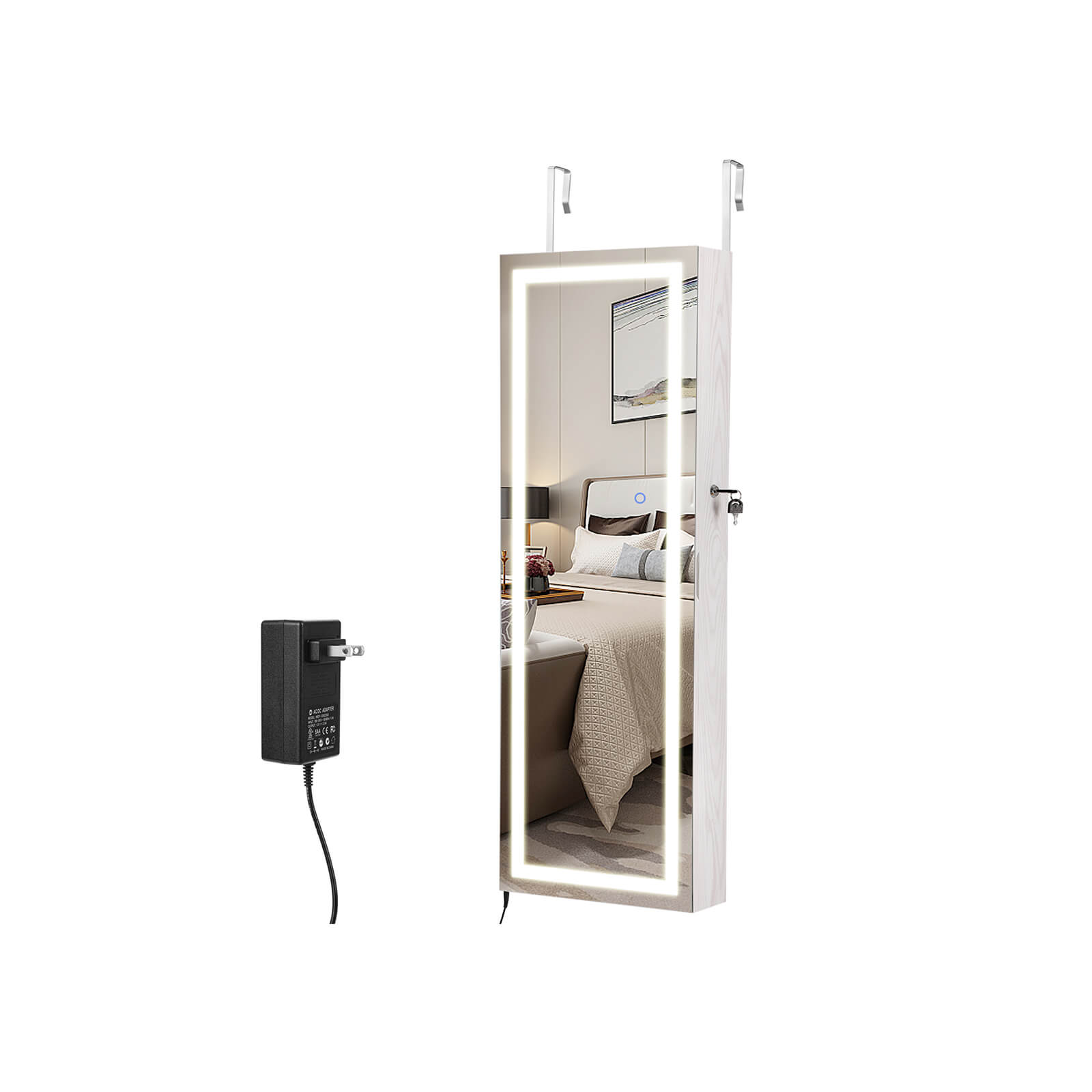 Schmuckschrank mit Lichtumrandung