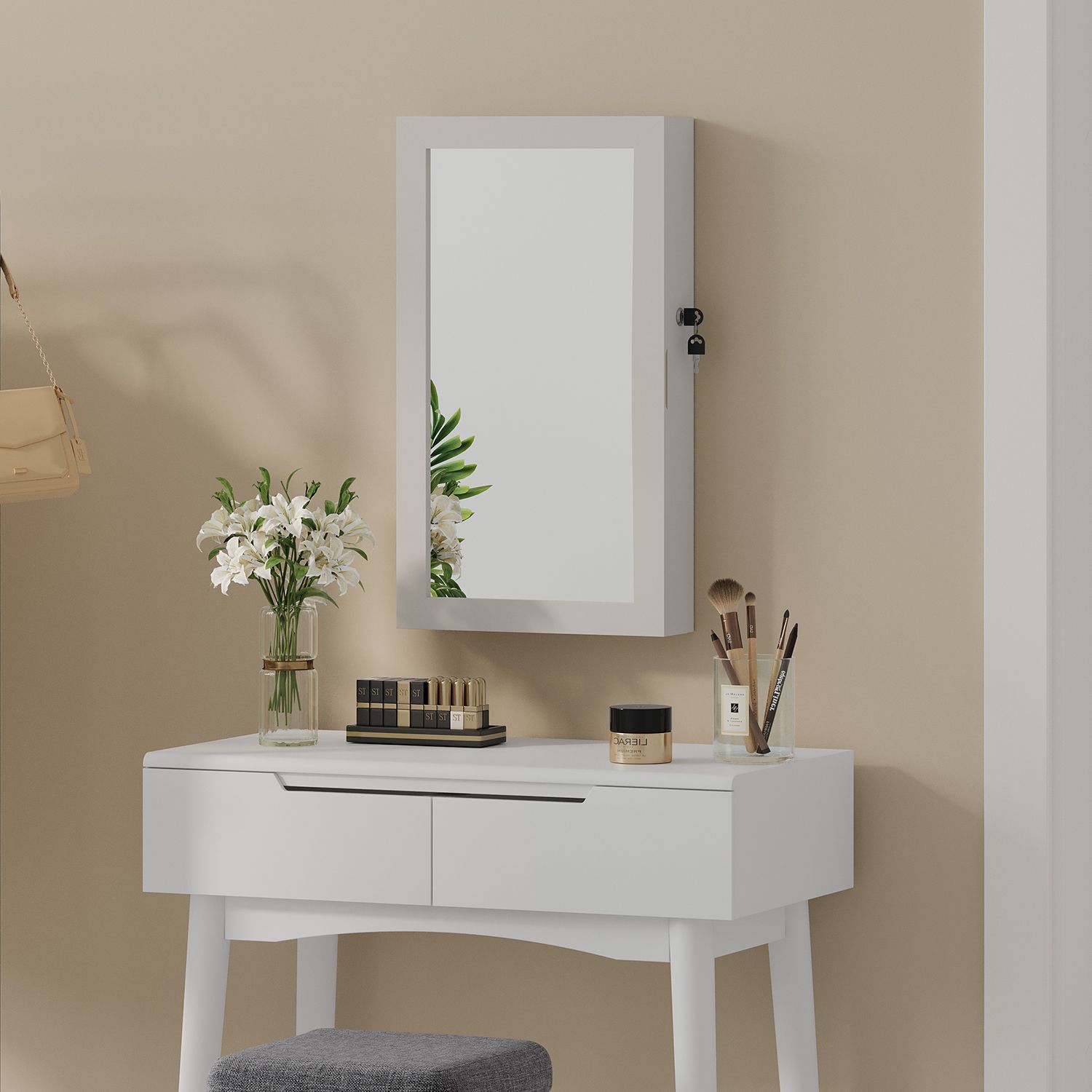 Schmuckschrank, Spiegelschrank, Hängeschrank