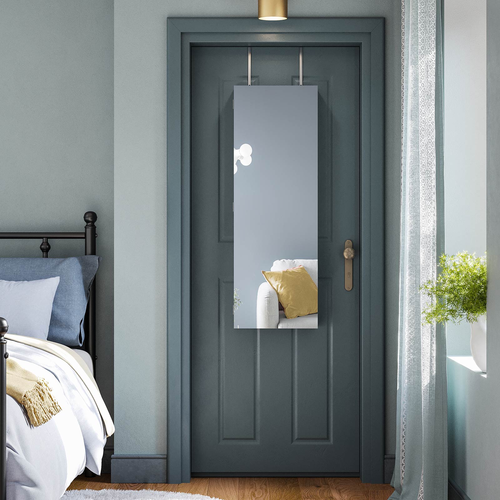 SONGMICS Schmuckschrank hängend, Hängeschrank, abschließbarer