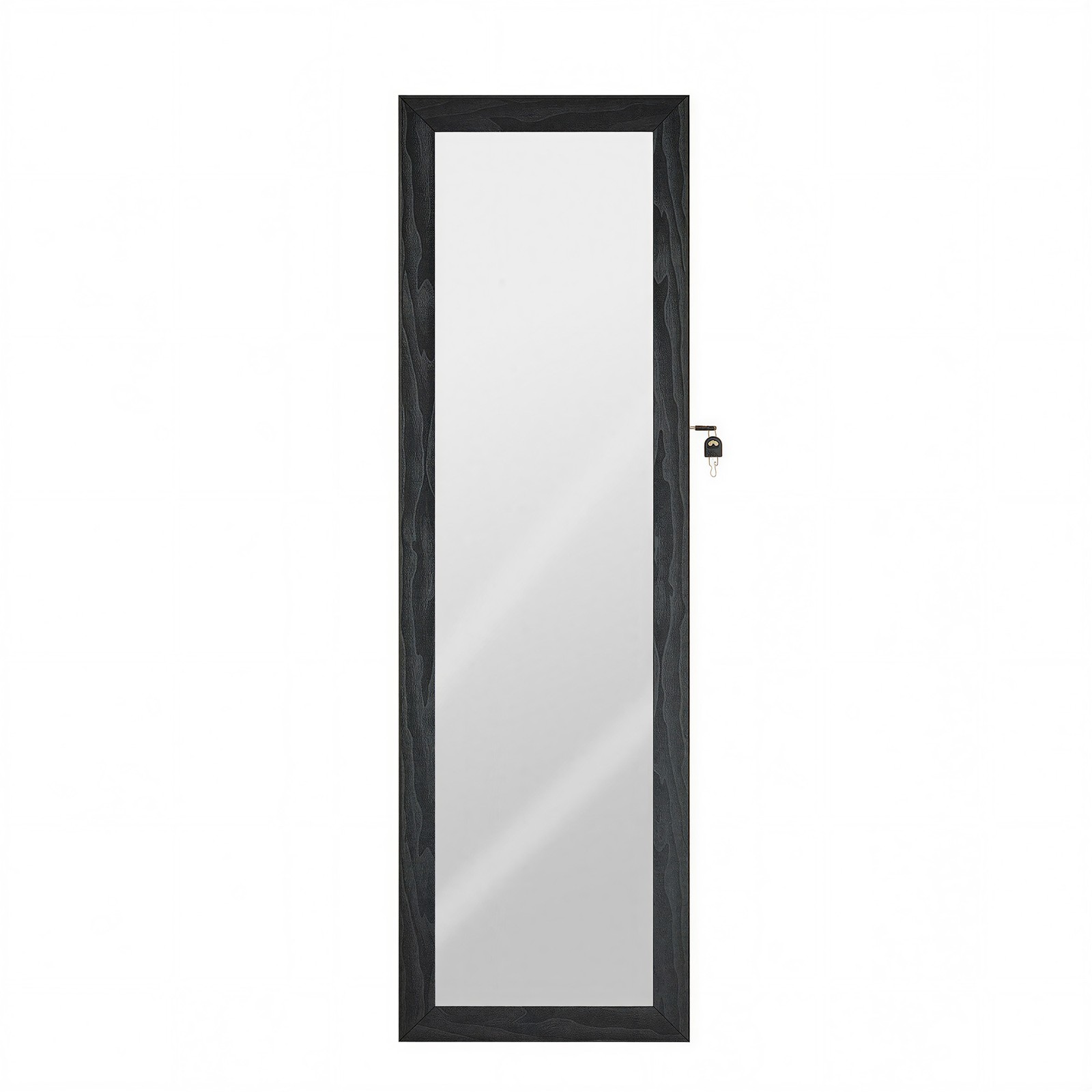 Schmuckschrank hängend, Wandspiegel, 6 LED-Glühbirnen