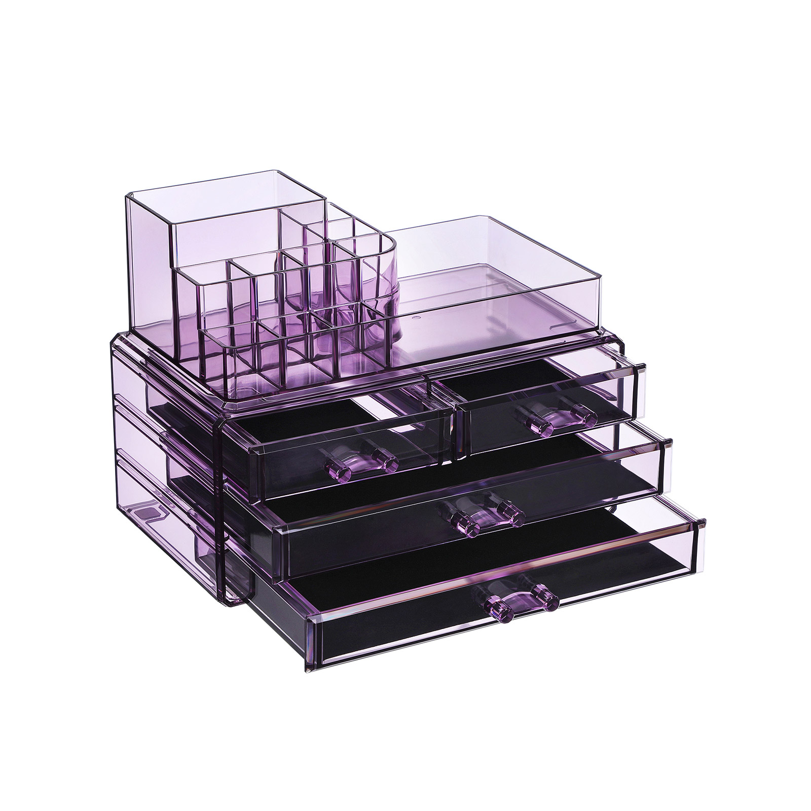 Kosmetik-Organizer mit Schubladen Lavendelfarbe