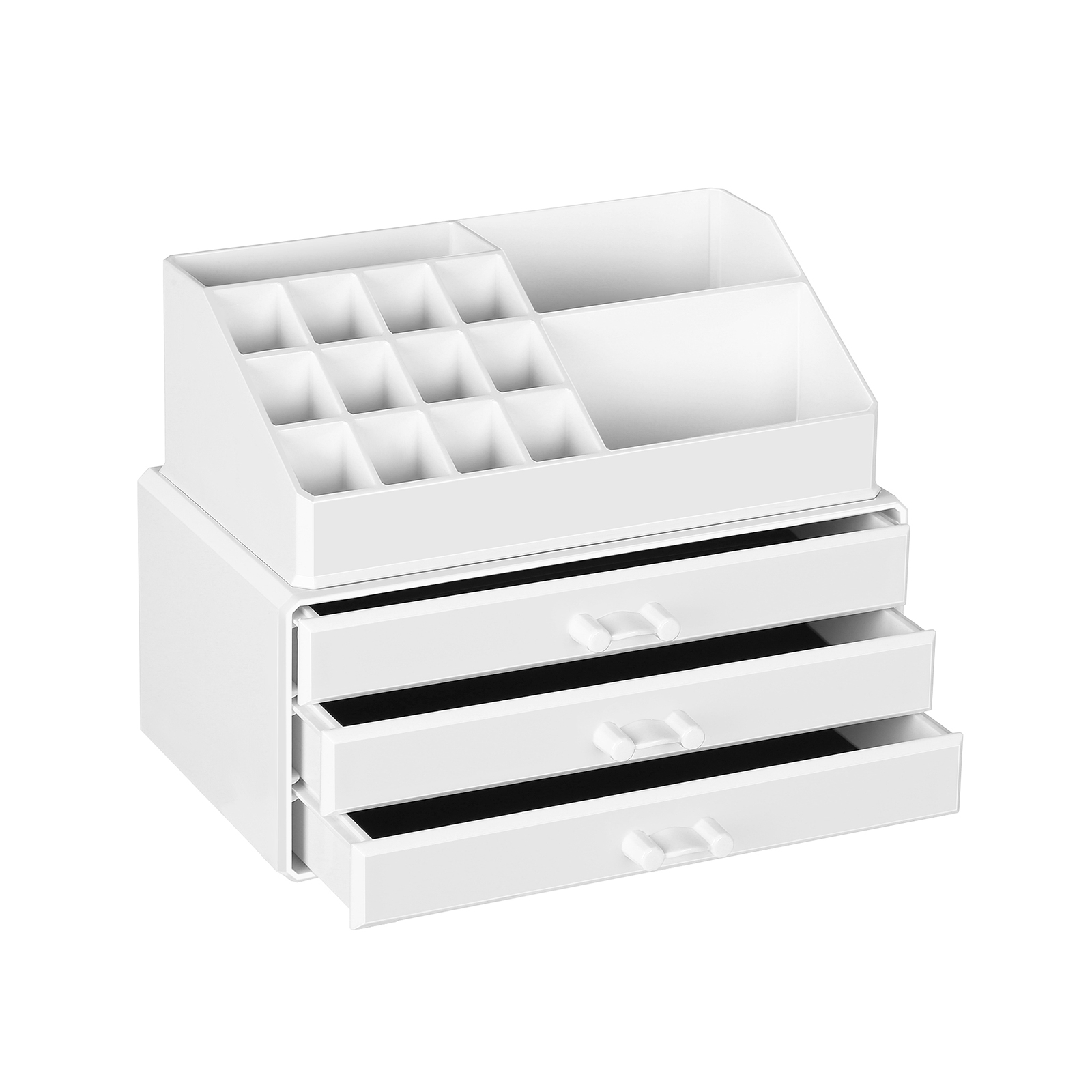 Make-up Organizer aus Acryl Weiß