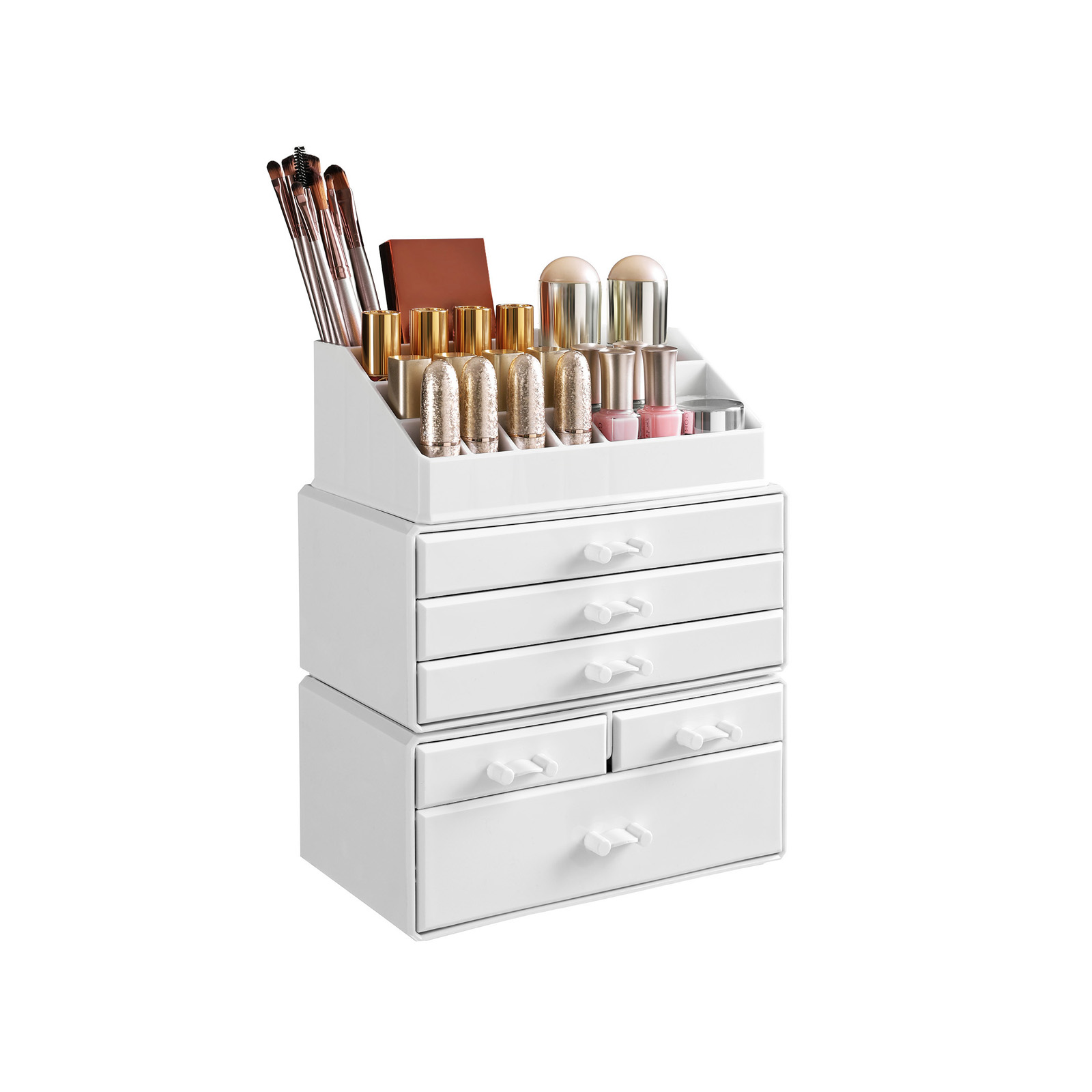 SONGMICS Kosmetik-Organizer aus Acryl, Make-up Organizer mit 6