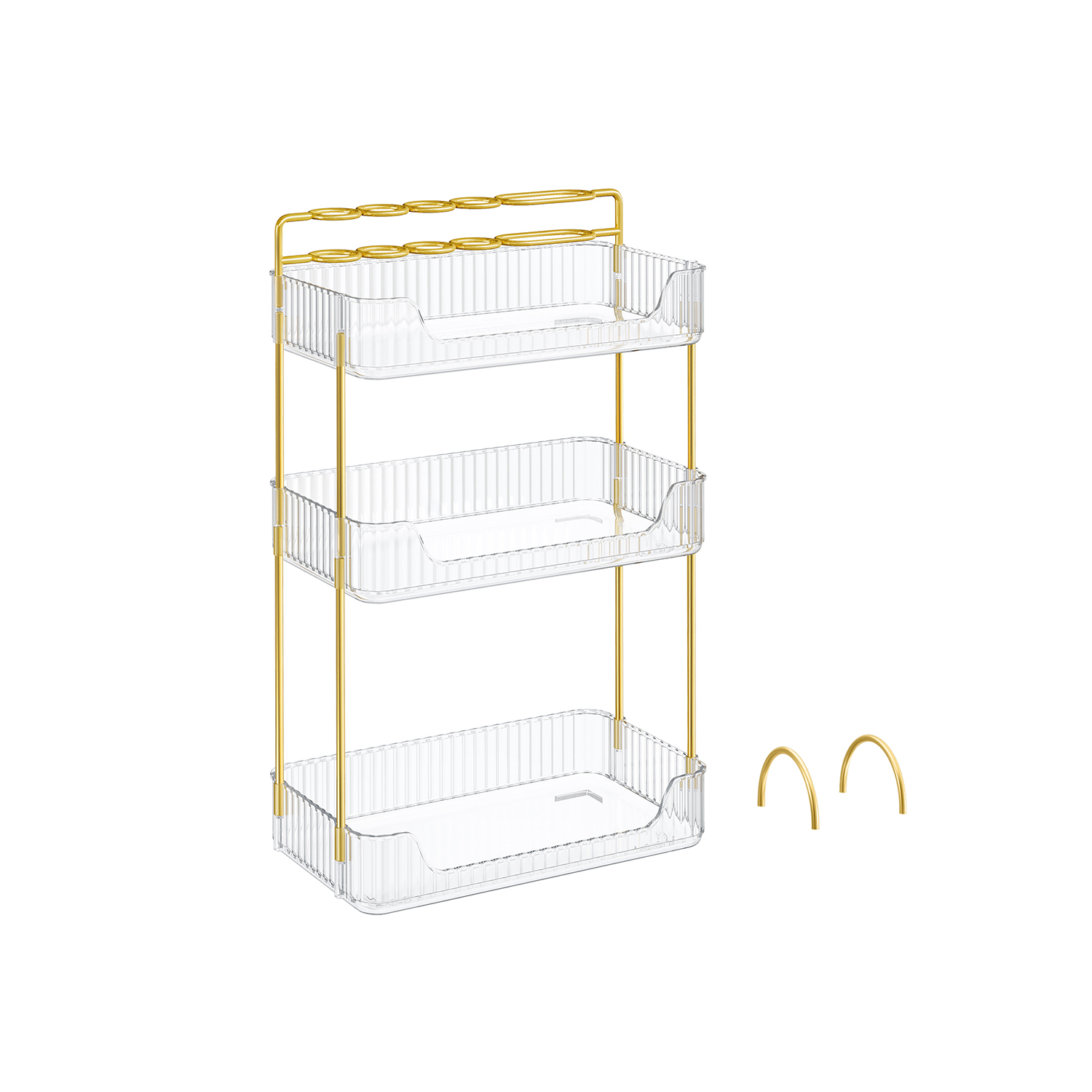 Rechteckiger Make-up Organizer Geschenkidee transparent