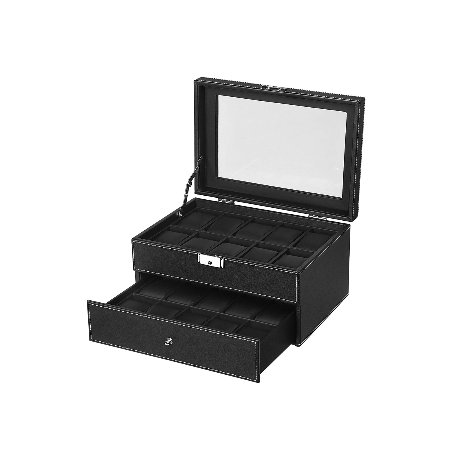 Uhrenbox für 20 Uhren mit Schublade
