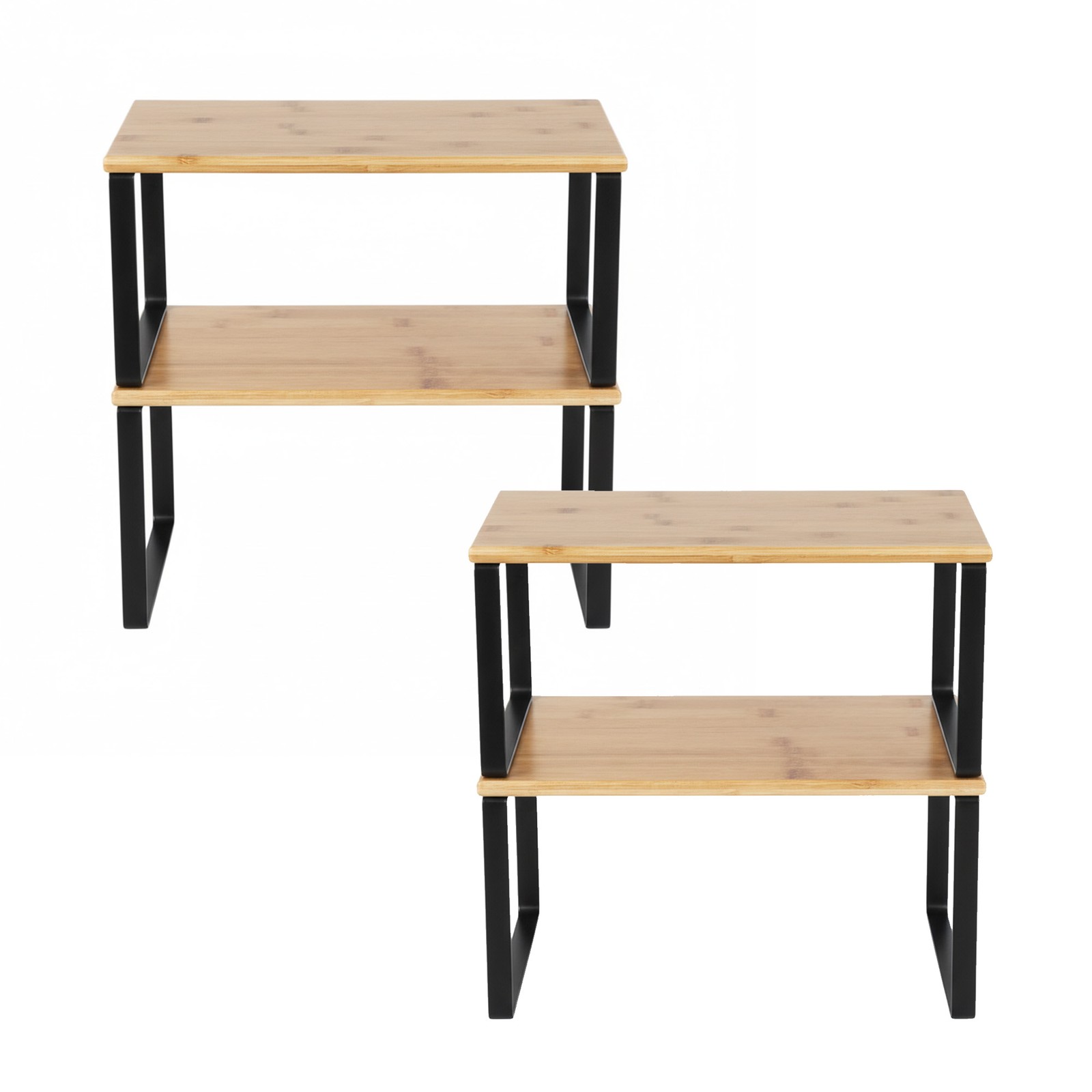 Vorratsregal 4er Set, stapelbarer Gewürzhalter, Küchen-Organizer für Küche