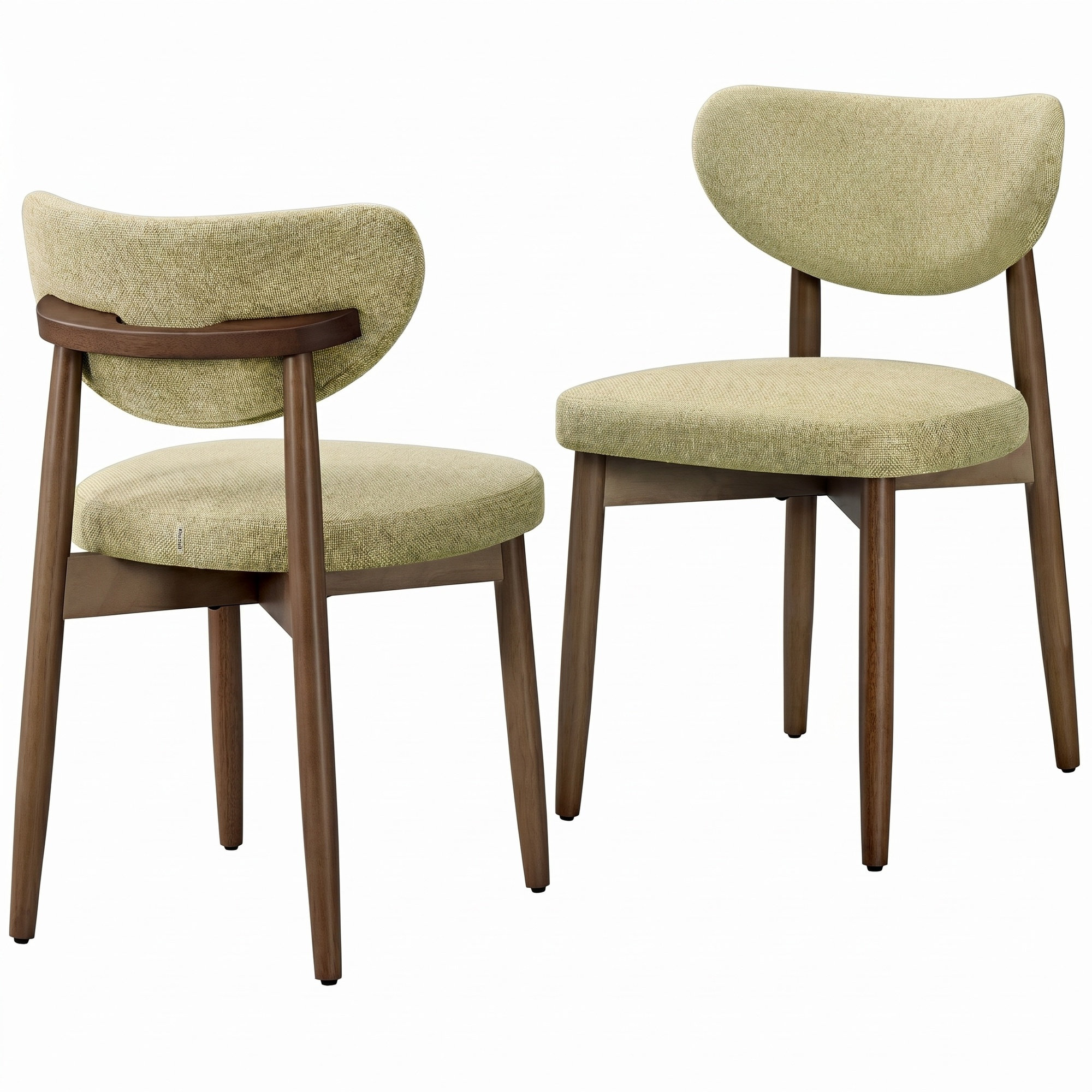 Küchenstuhl 2er Set, Polsterstuhl mit ergonomischer Rückenlehne, für Esszimmer