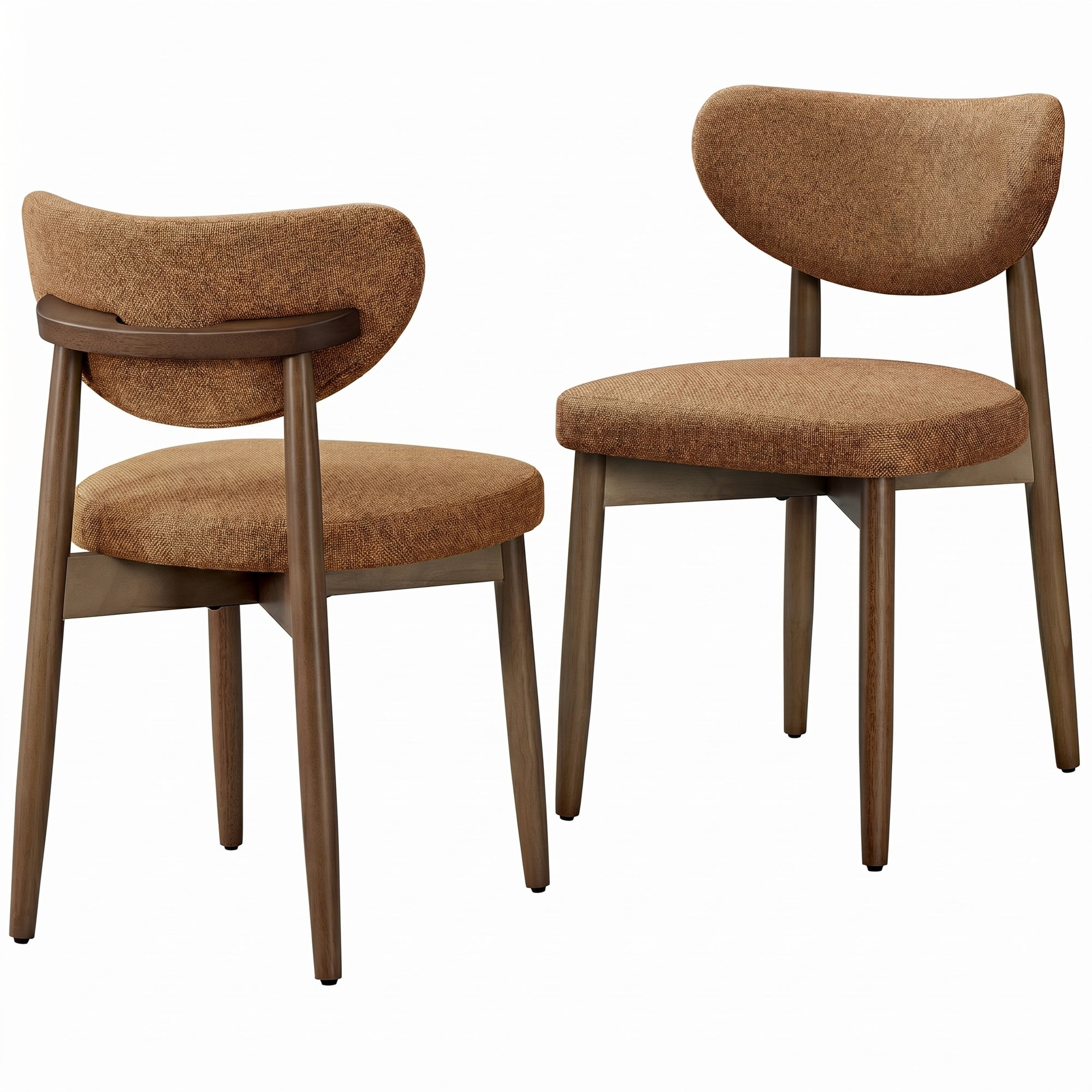 Küchenstuhl 2er Set, Polsterstuhl mit ergonomischer Rückenlehne, für Esszimmer
