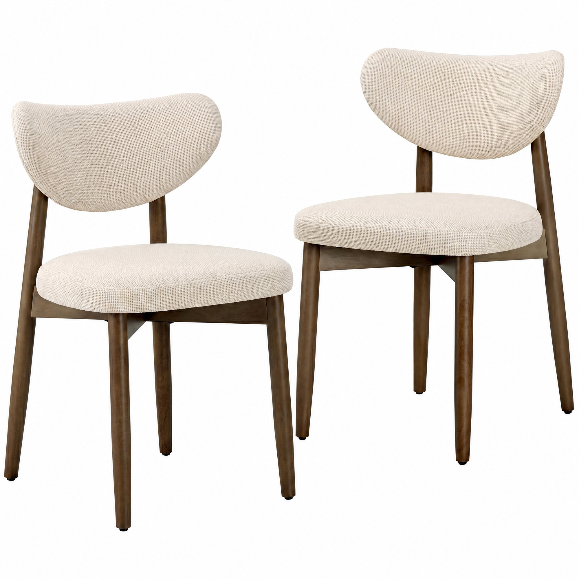 Küchenstuhl 2er Set, Polsterstuhl mit ergonomischer Rückenlehne, für Esszimmer