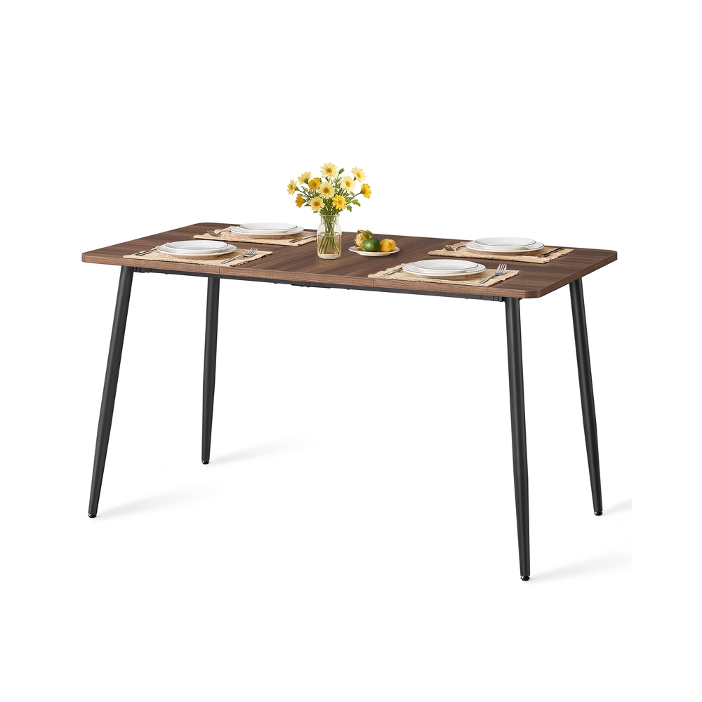 Esstisch für 4-6 Personen 75 x 140 x 75 cm naturwalnussfarben-tintenschwarz