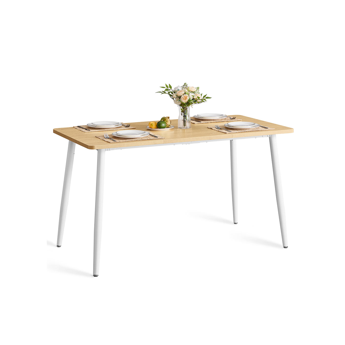 Esszimmertisch 75 x 140 x 75 cm goldeichenfarben-wolkenweiß
