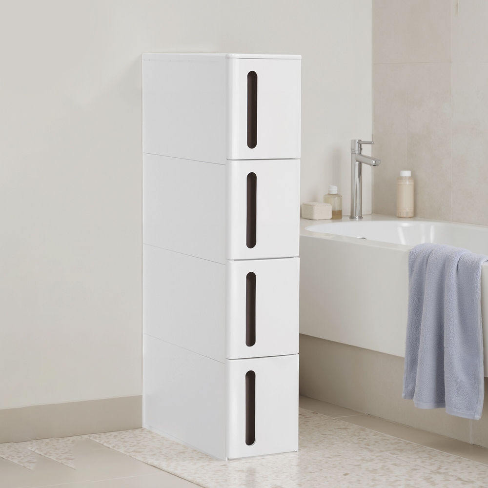 SONGMICS Nischenwagen weiß, braun 17,0 x 45,0 x 83,0 cm