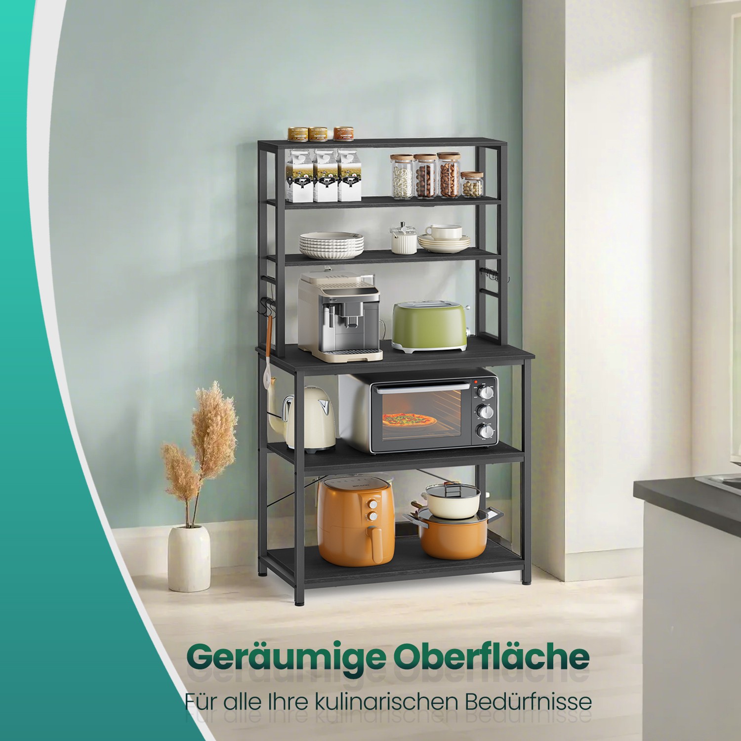 Küchenregal, Standregal, Mikrowellen-Regal