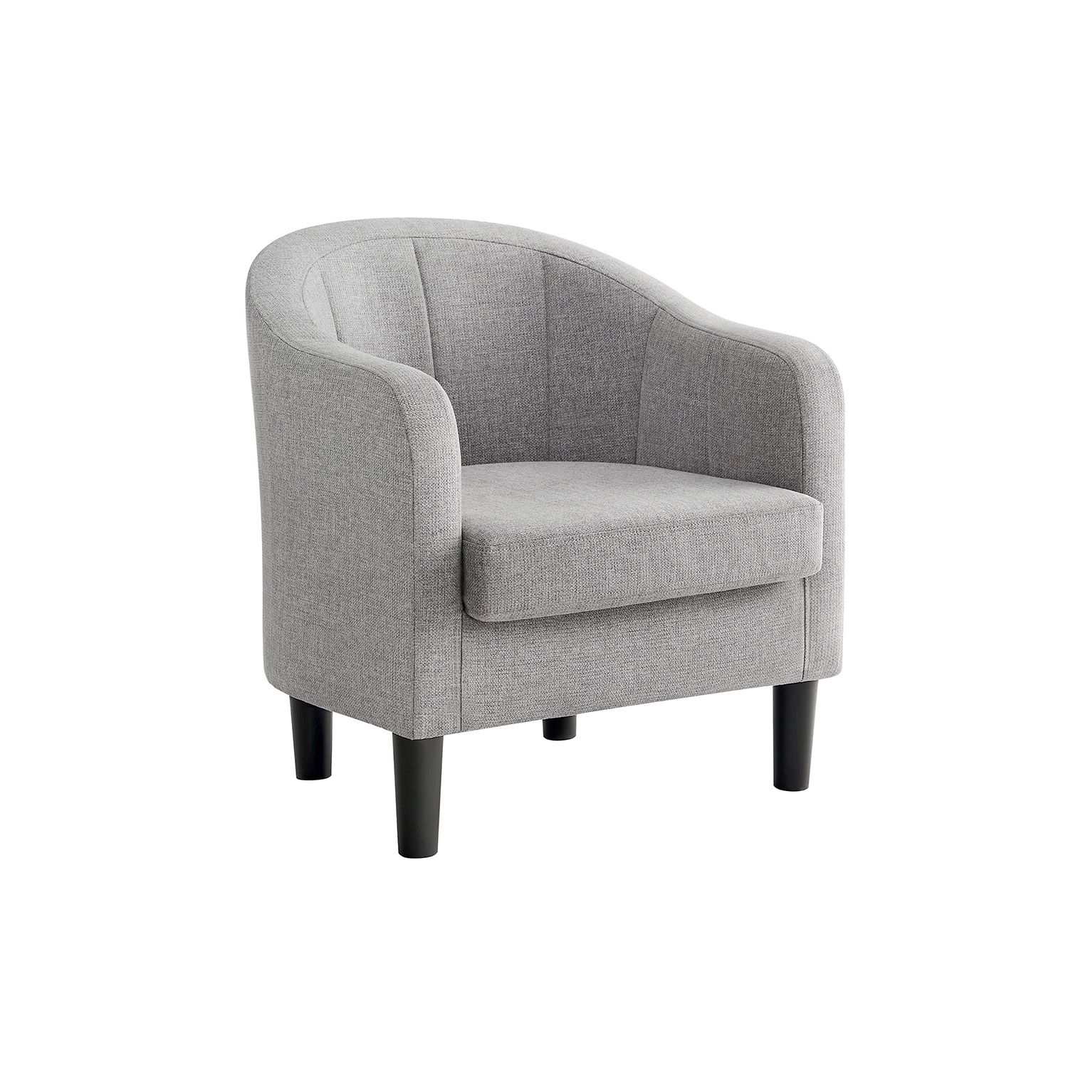 Sessel Bezug aus Leinenimitat modern grau