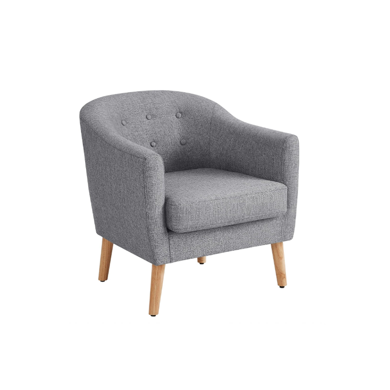 Songmics - vasagle Sessel Relaxsessel Fernsehsessel Loungesessel aus Stoff mit gepolstertem Sitzkissen Beine aus Massivholz modern für