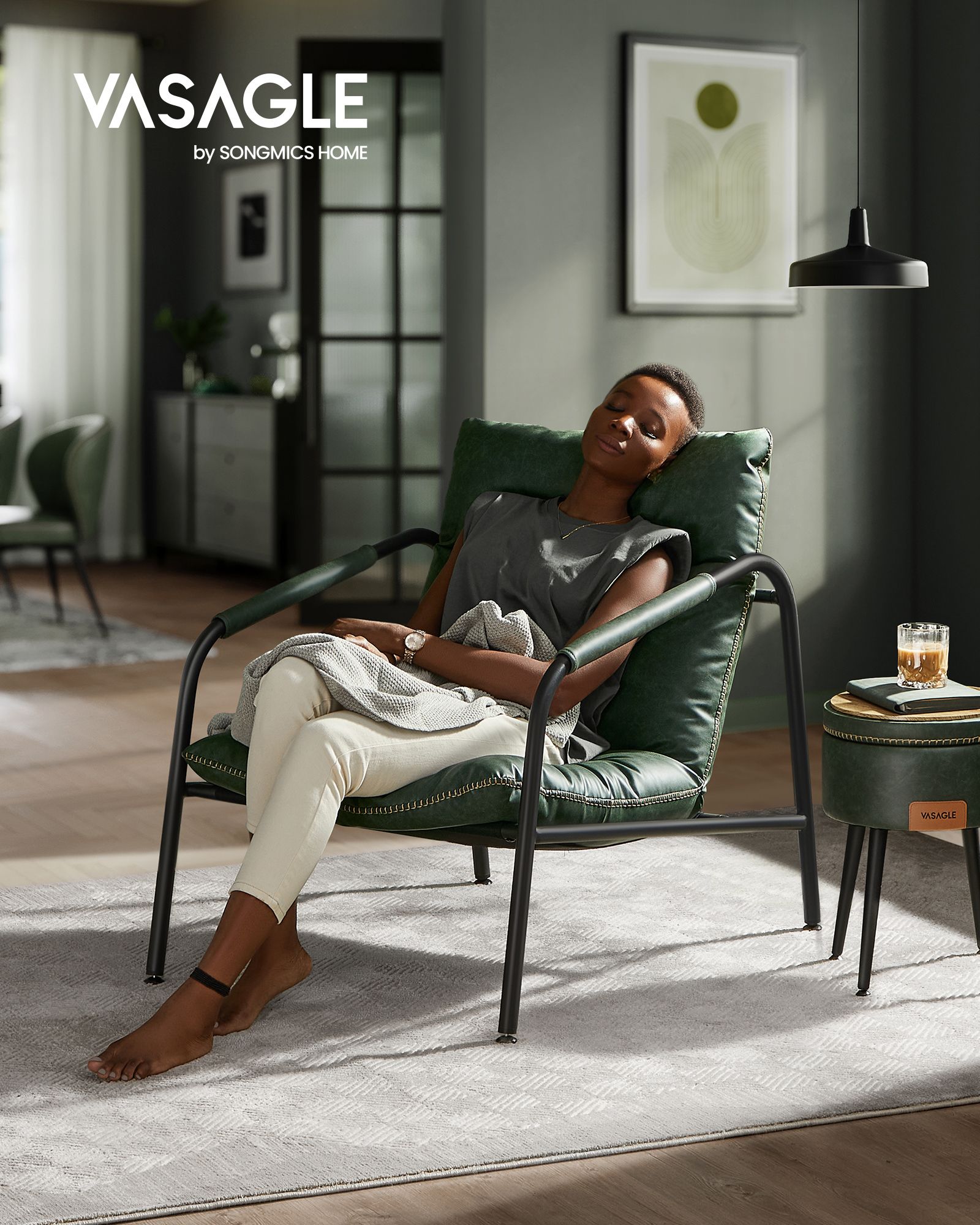 EKHO fotelis su metaliniu rėmu