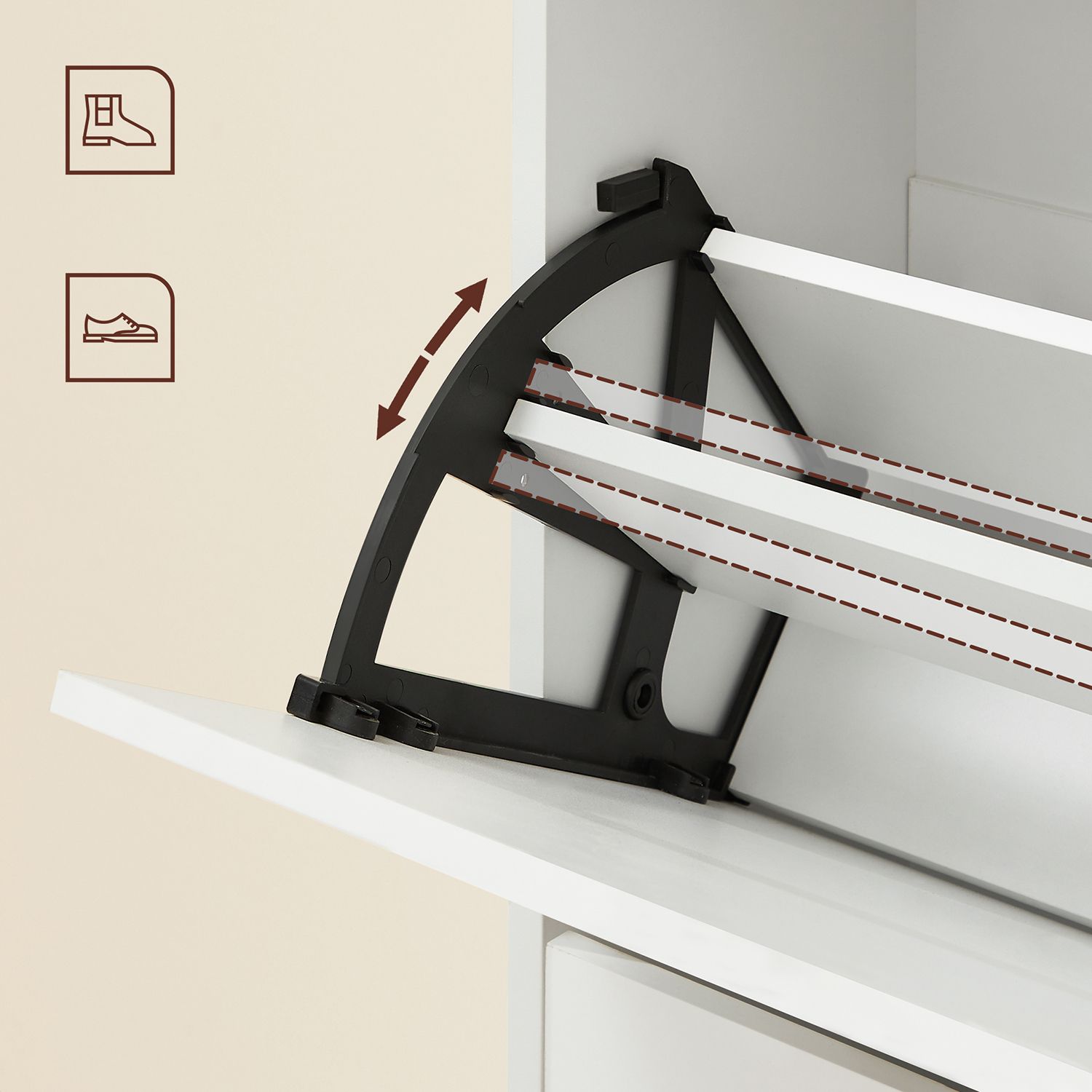 Batų spinta su 2 atvartais