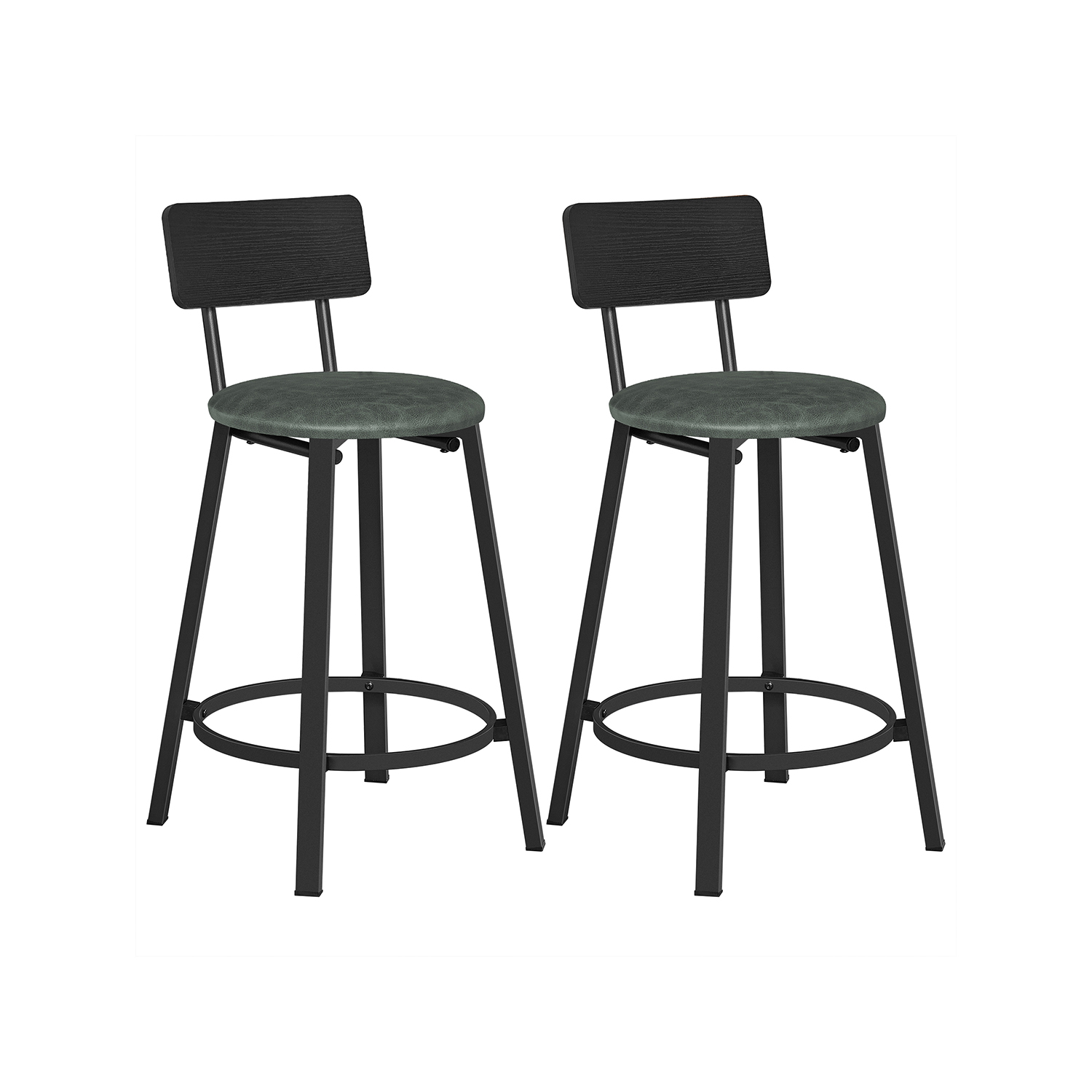 Barstühle PU-Bezug einfacher Aufbau Industrie-Design