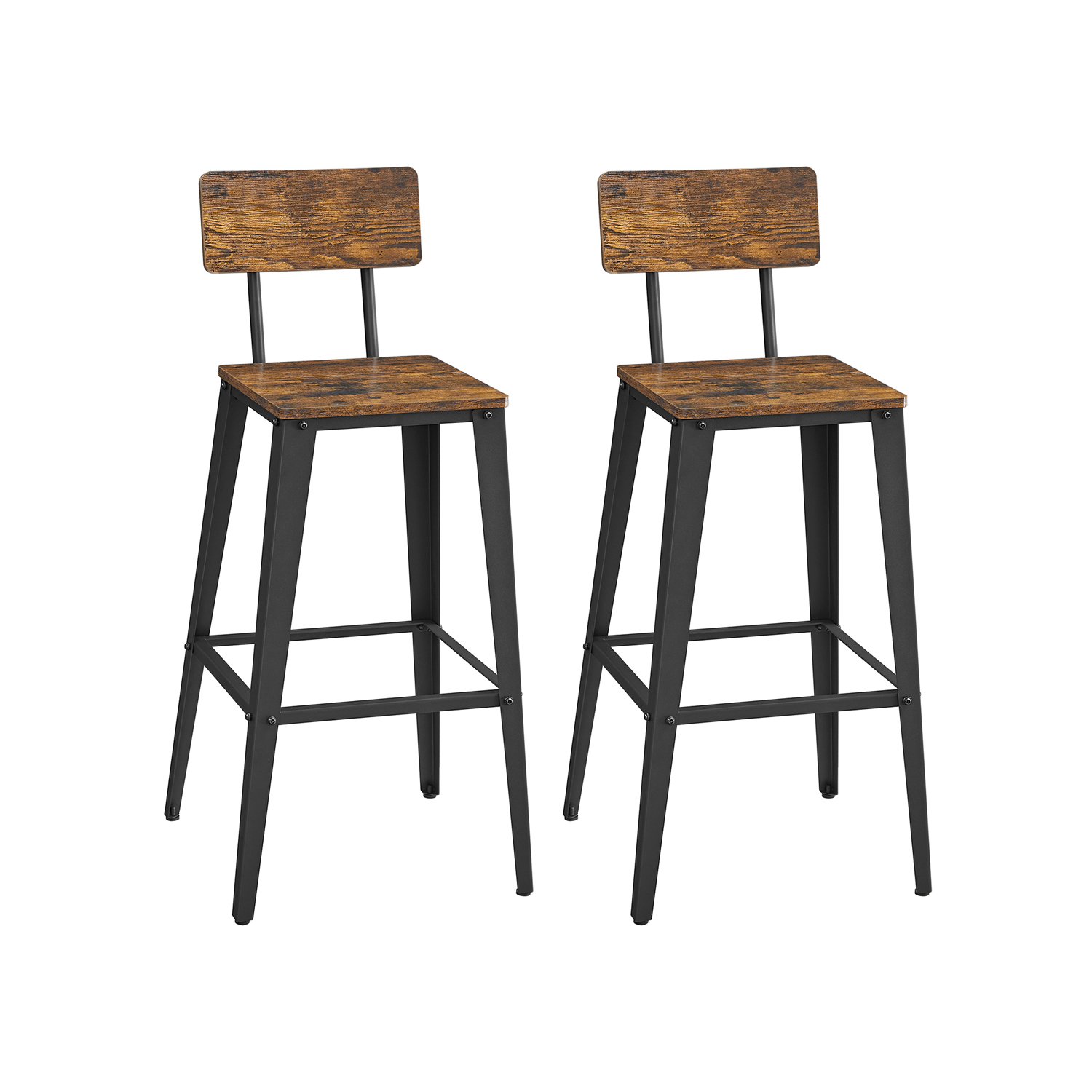 VASAGLE Barhocker LBC078B01 braun, 2 St.