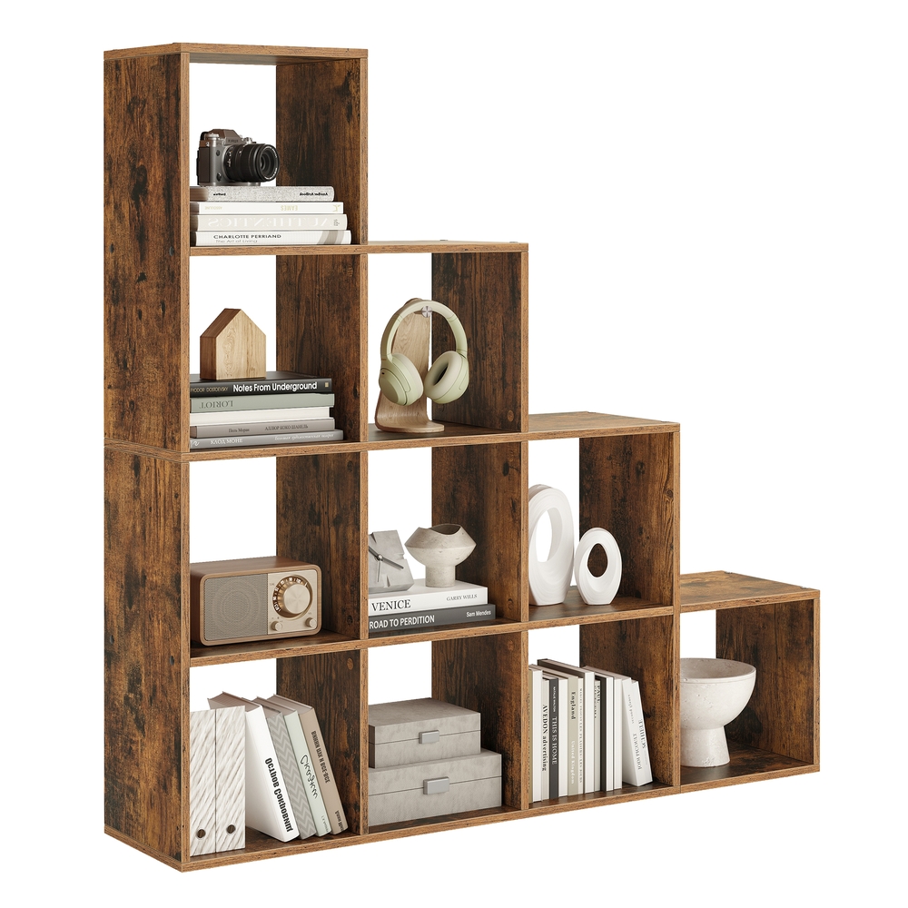 Bücherregale Bücherregal mit 10 Würfeln Raumteiler freistehendes Ausstellungsregal mit 10 Fächern 1295 x 29 x 1295 cm für Wohnzimmer