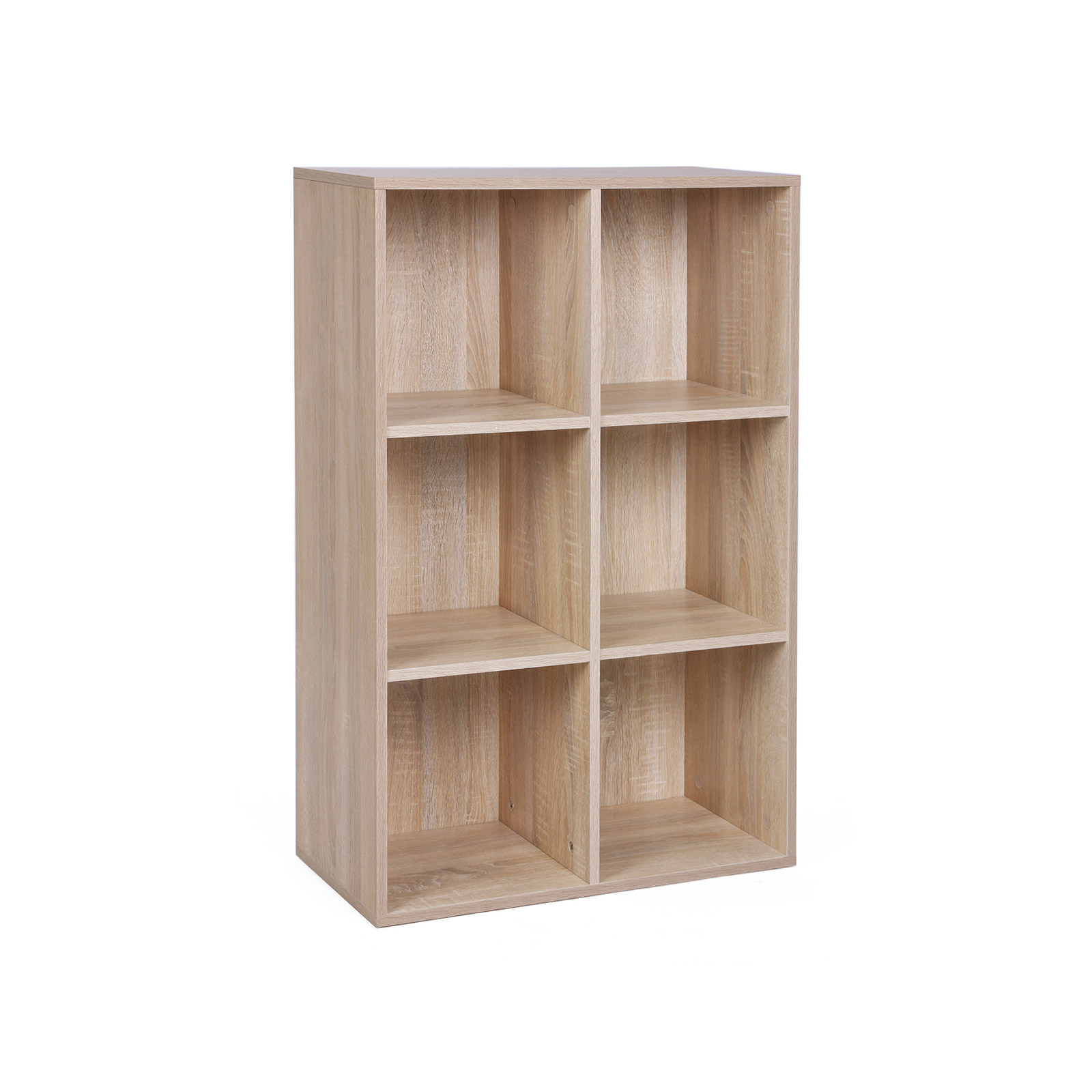Bücherregal mit 6 Fächern Holzoptik