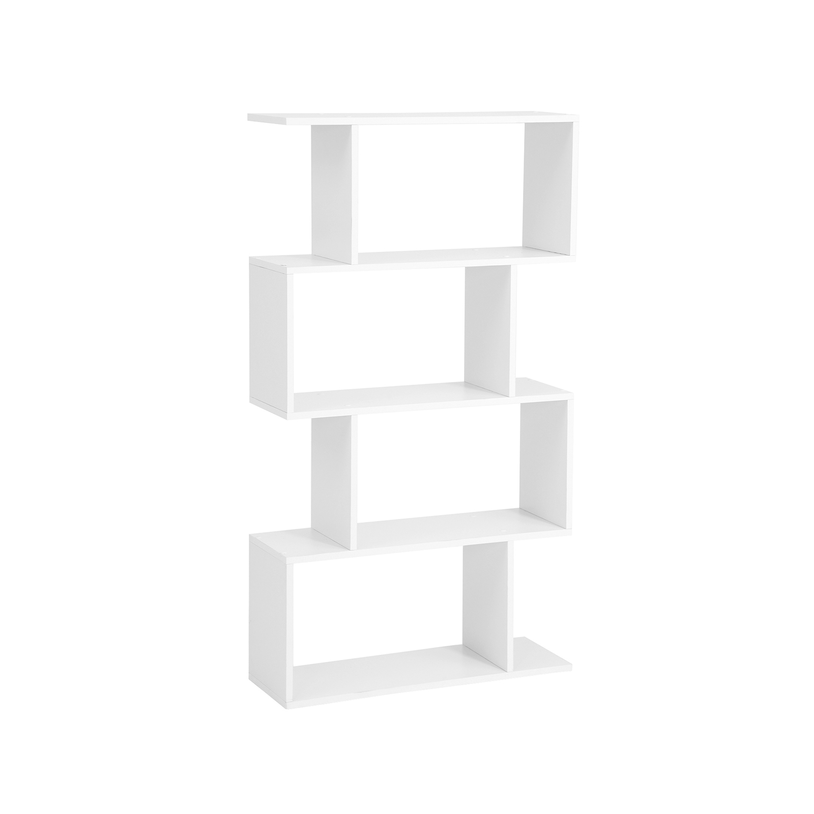 Bücherregal mit 4 Fächern Weiß