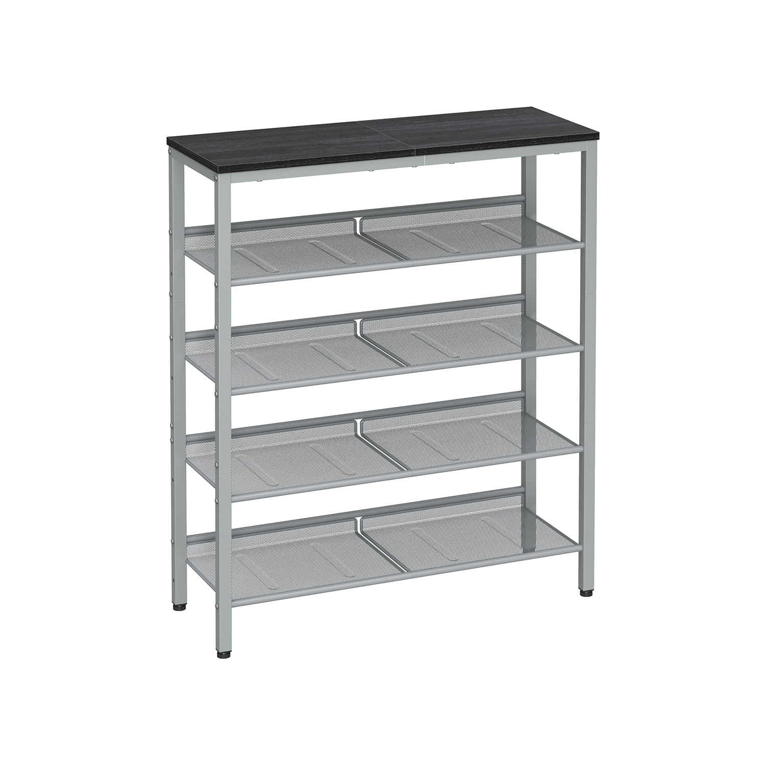 VASAGLE Schuhregal silber, schwarz 75,0 x 28,0 x 93,0 cm, 1 St.