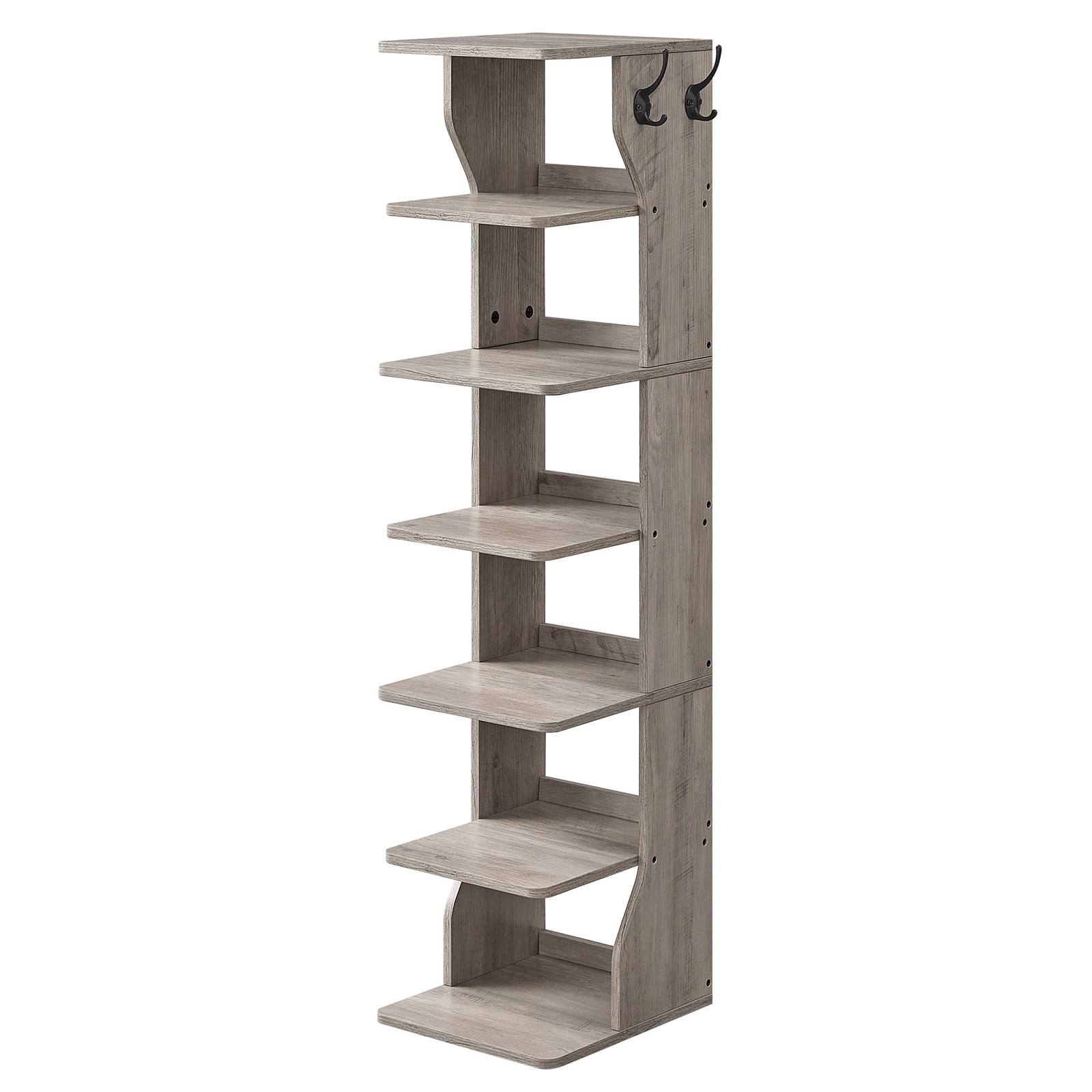 Schuhregal schmal, Standregal platzsparend, 7 Ebenen