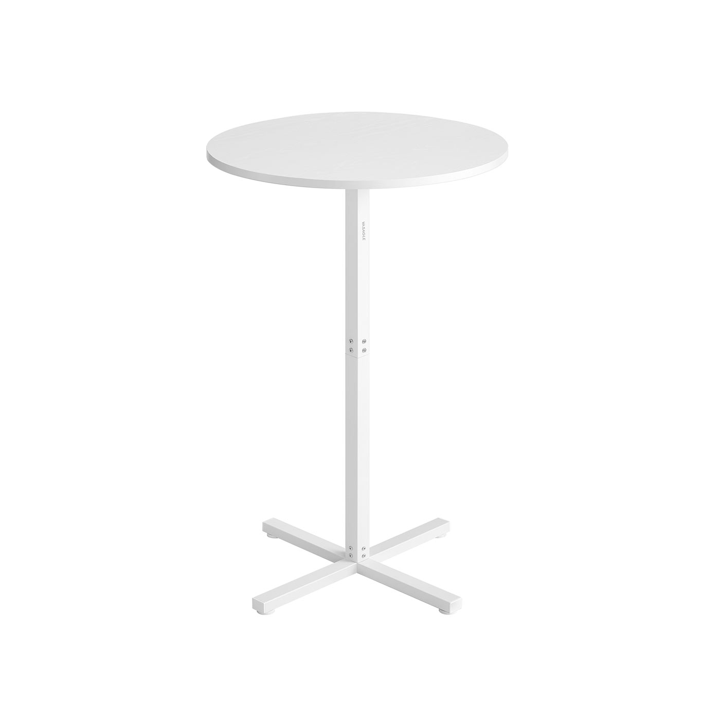 Bartisch rund 60 x 60 x 104,5 cm schneeweiß
