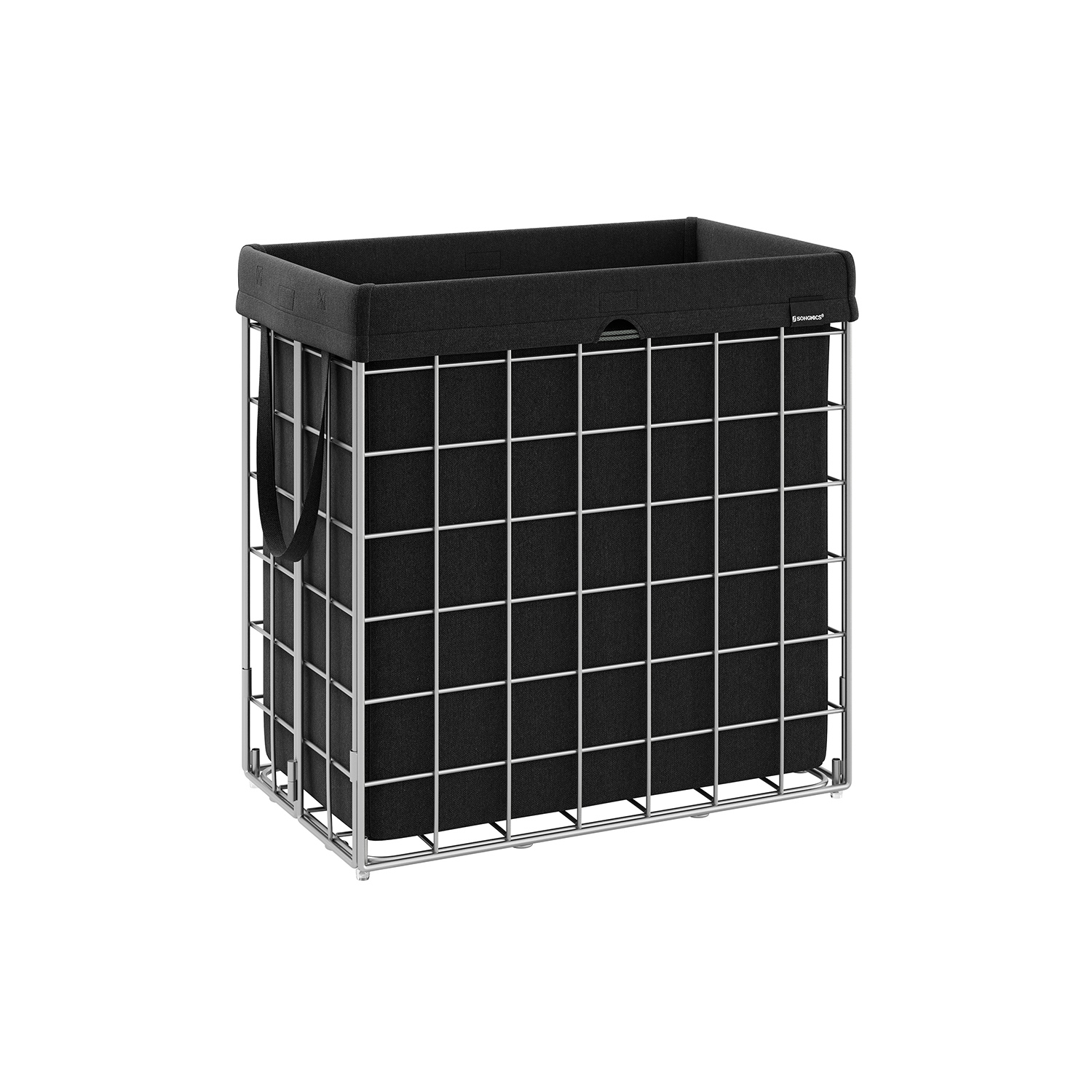 Songmics - Wäschekorb 110 l faltbarer Wäschesammler abnehmbarer und waschbarer Wäschesack Metalldrahtgestell für Schlafzimmer Bad Waschküche