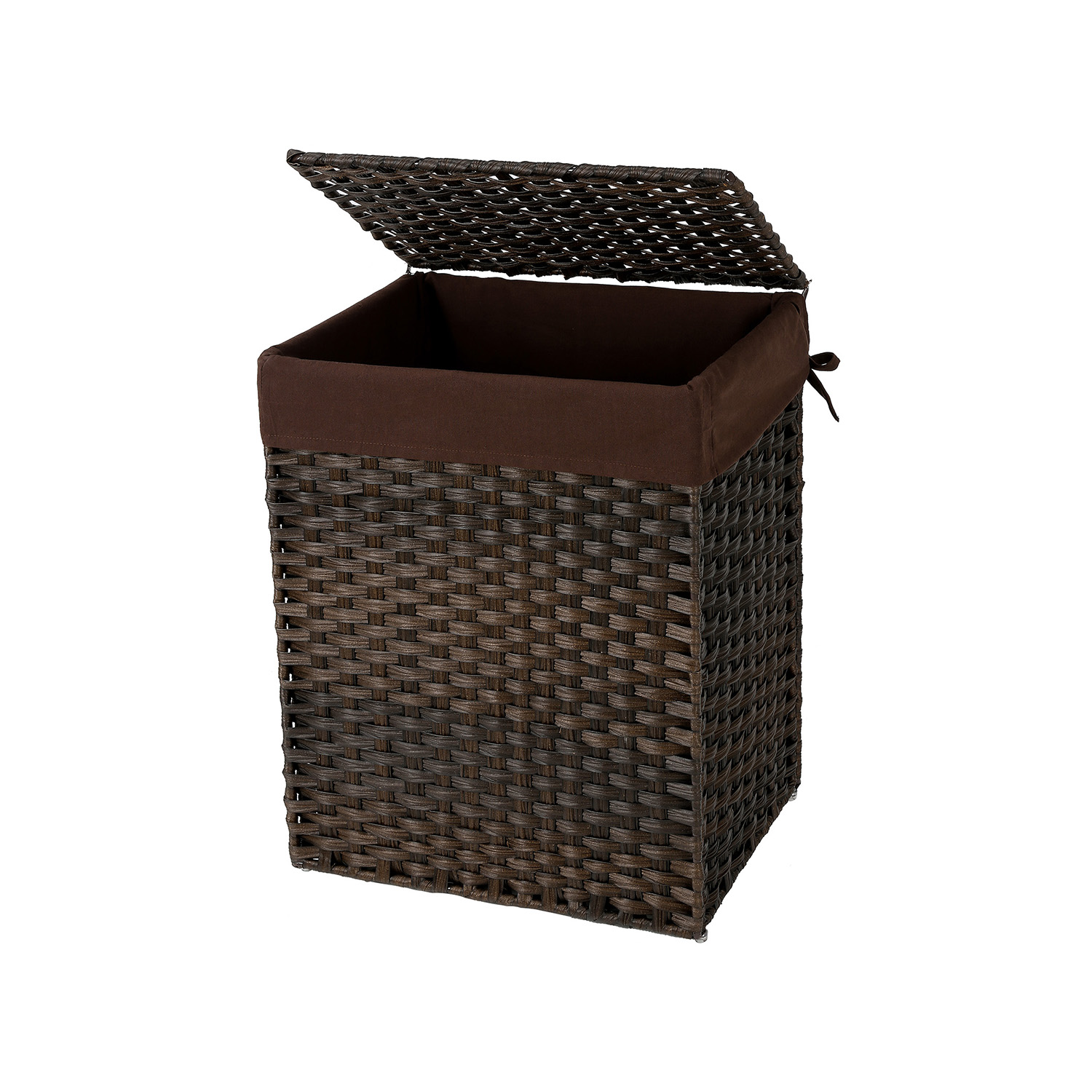 Wäschekorb Polyrattan 90 L Braun