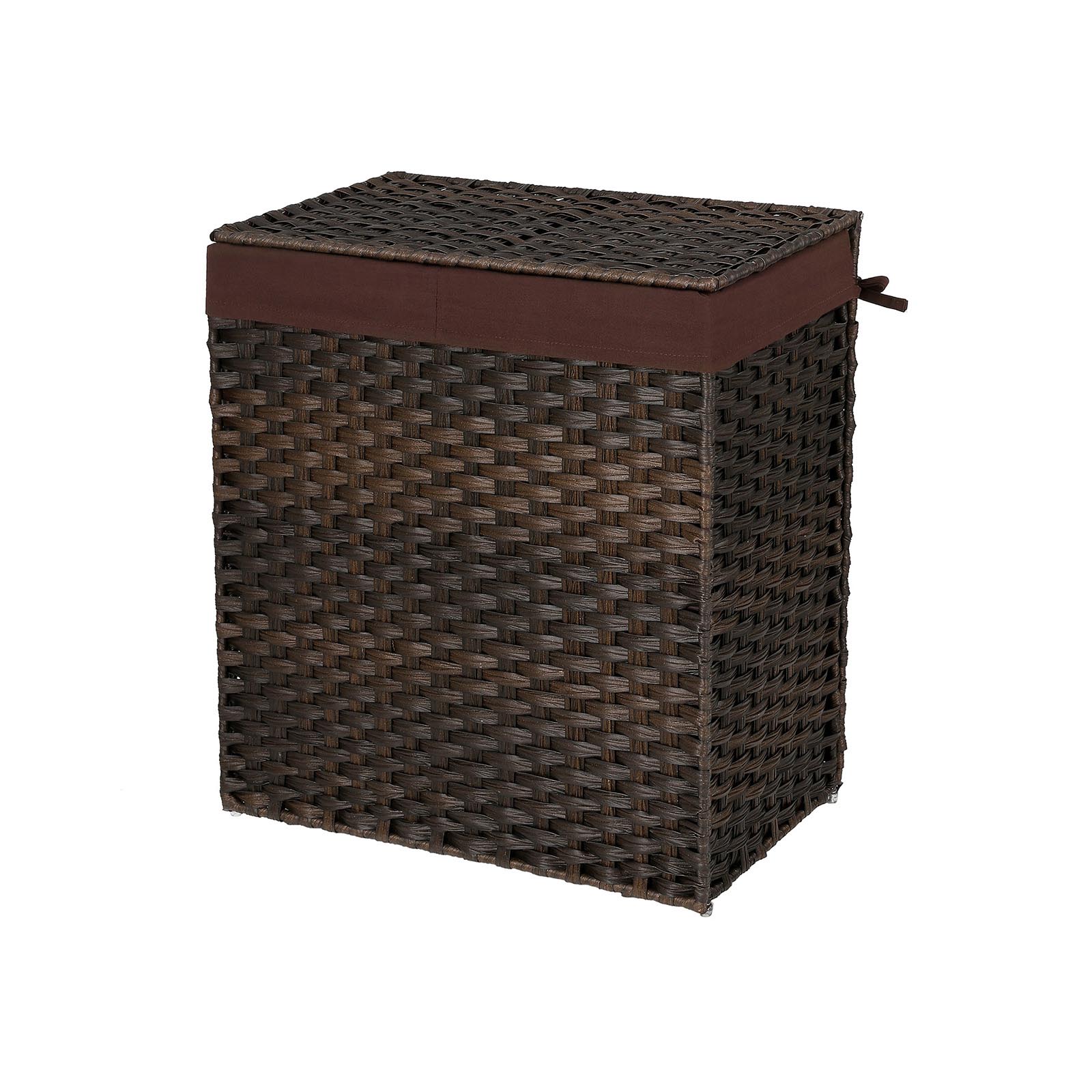 Wäschekorb Polyrattan 110 L Braun