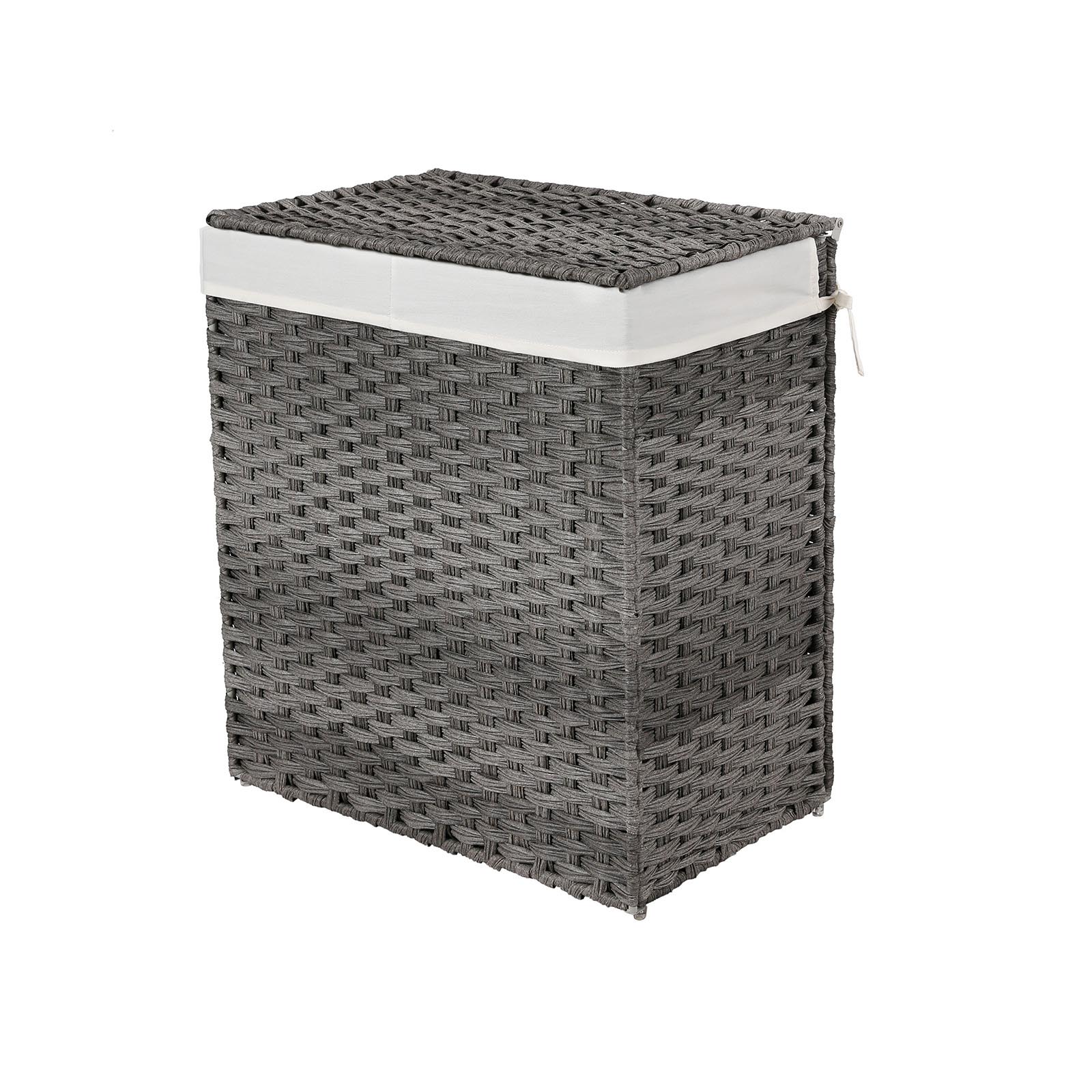 Wäschekorb Polyrattan 110 L Grau
