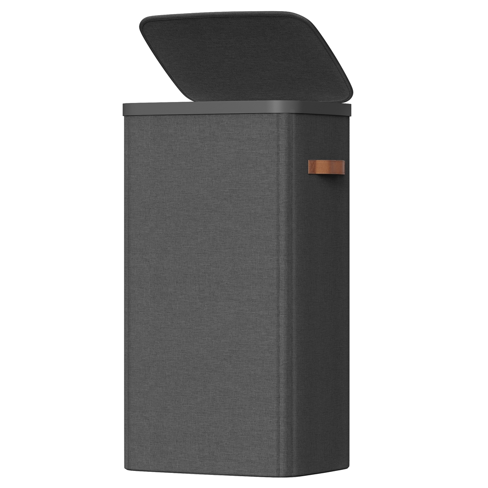 Wäschekorb, 100 L Wäschesammler, Wäschetonne mit Deckel und Griffen