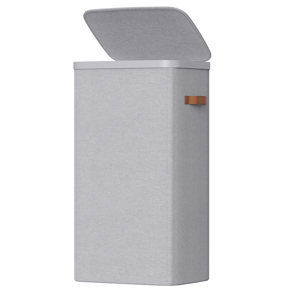Wäschekorb, 100 L Wäschesammler, Wäschetonne mit Deckel und Griffen