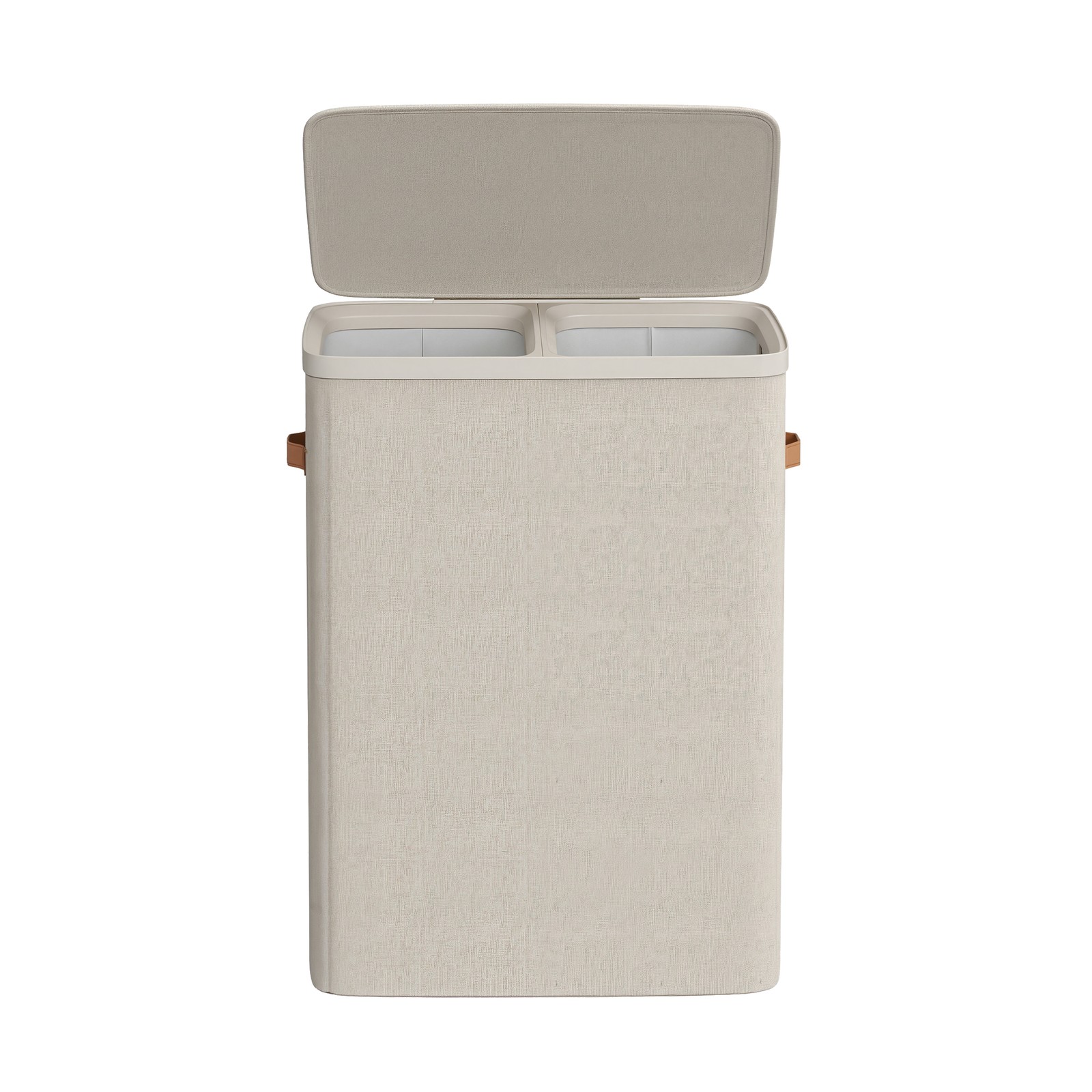 SONGMICS Wäschesortierer beige, bis 20,0 kg (bis 10,0 kg je Innentasche), 1 St.