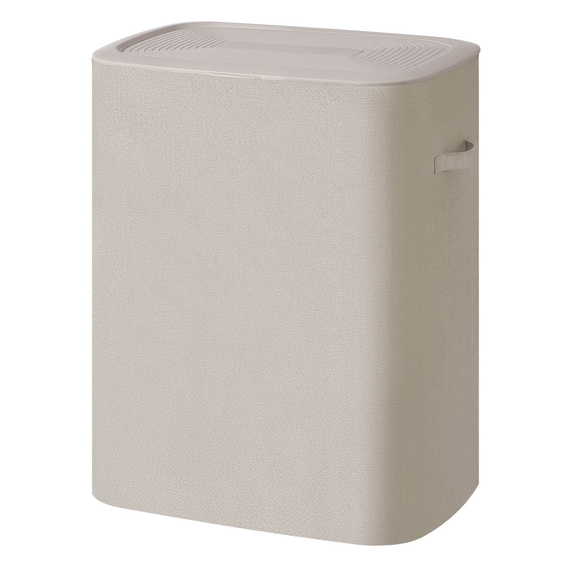 Wäschekorb mit Deckel 2 Fächer, Wäschesortierer 160 L, 56 x 40