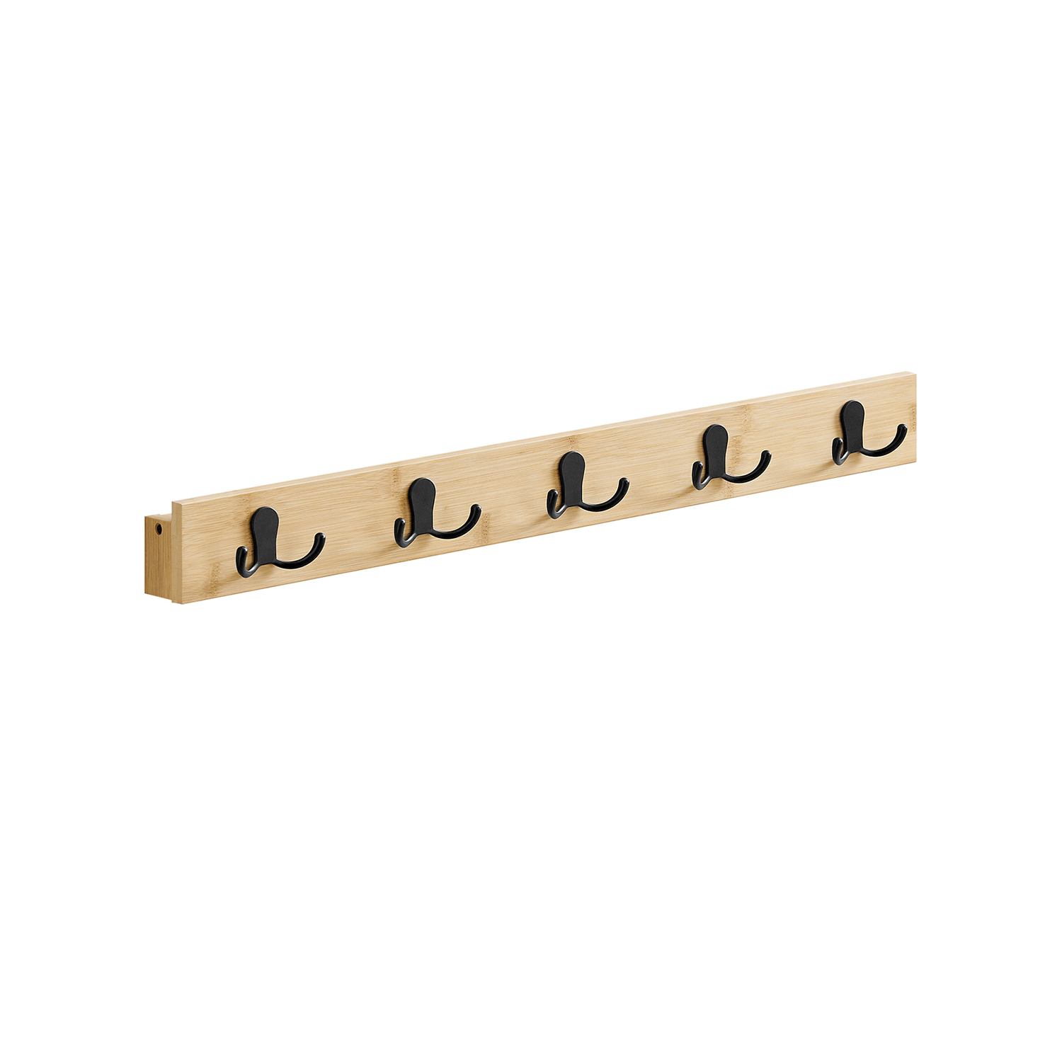 Wandgarderobe Garderobe mit Ablage Wandmontage 5 Zweifach-Metallhaken platzsparend für Flur Wohnzimmer Schlafzimmer pro Haken bis 5 kg