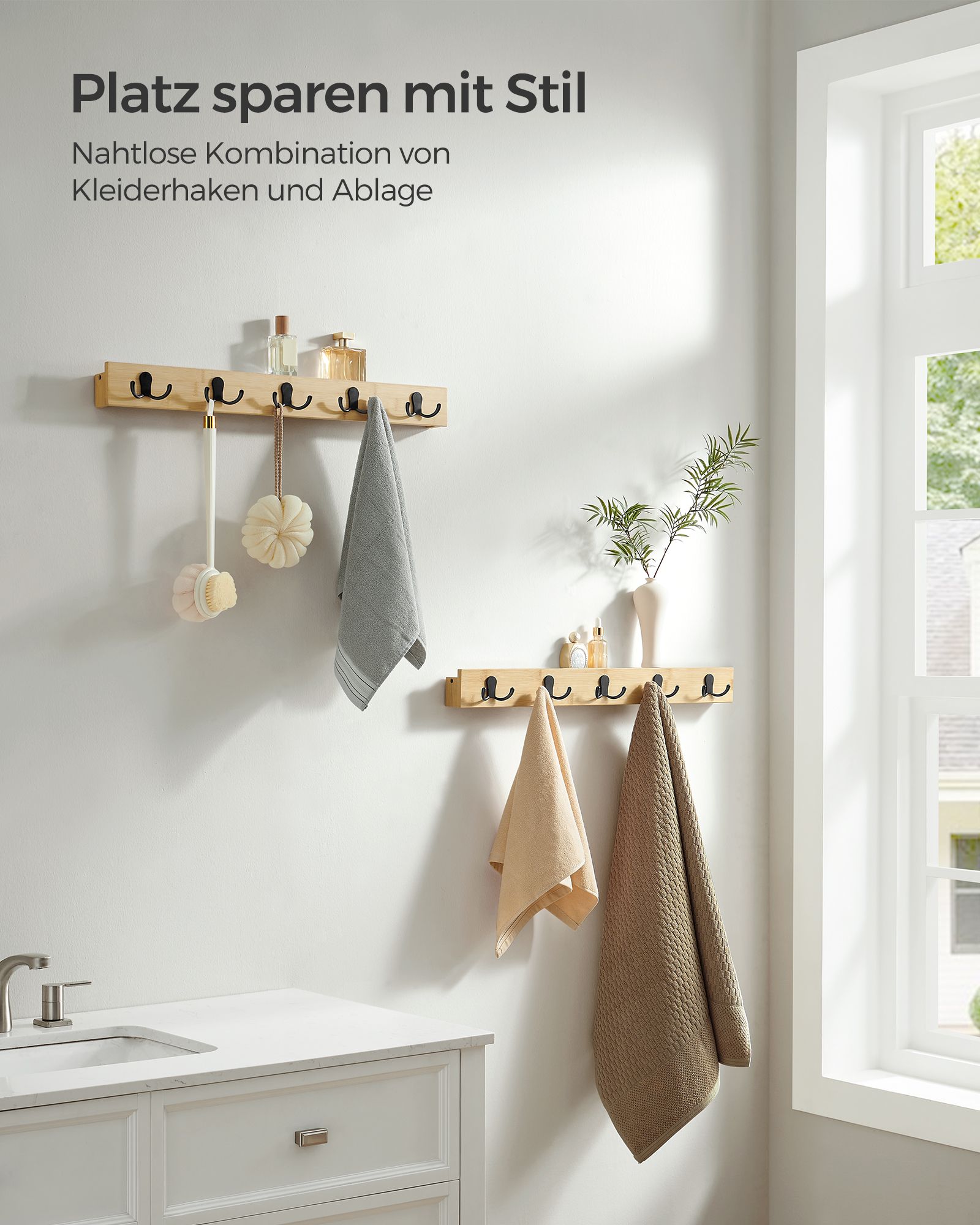 Sieninė kabykla 2 vnt. su lentyna